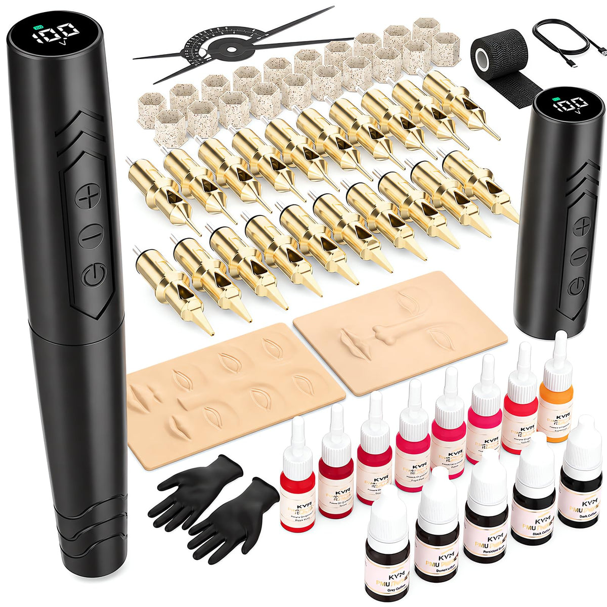 KVM Professional Wireless PMU Tattoo Pen Kit - KVM Official Imagery - 2