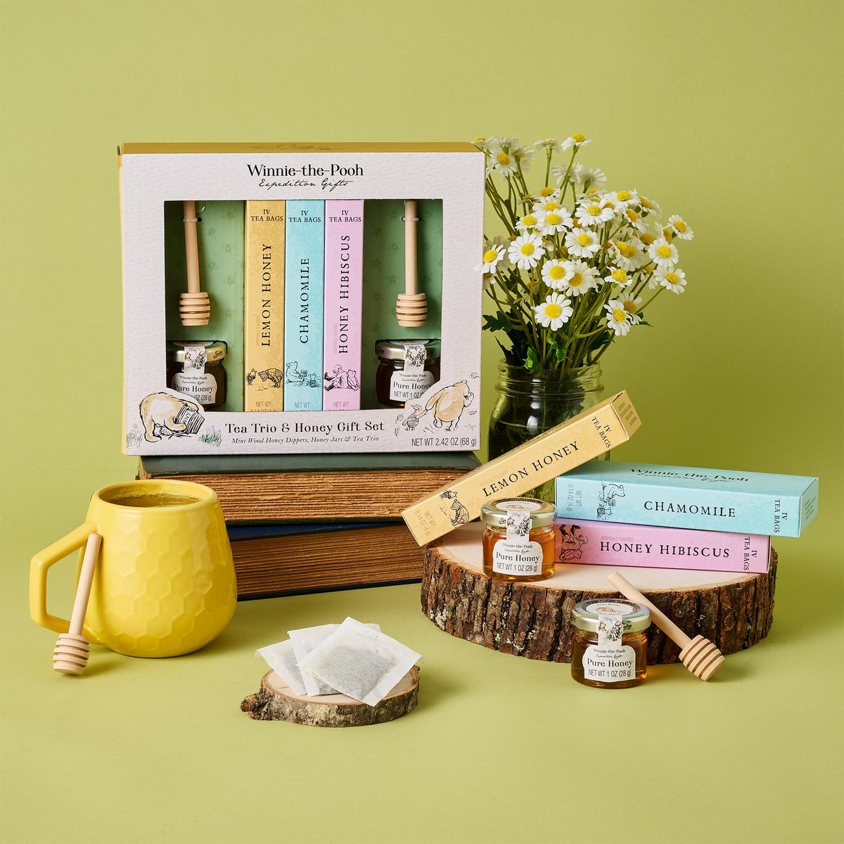 Winnie the Pooh Tea Honey Gift Set 12 Tea Bags 2 Honey Jars - Thoughtfully Official Imagery - 7