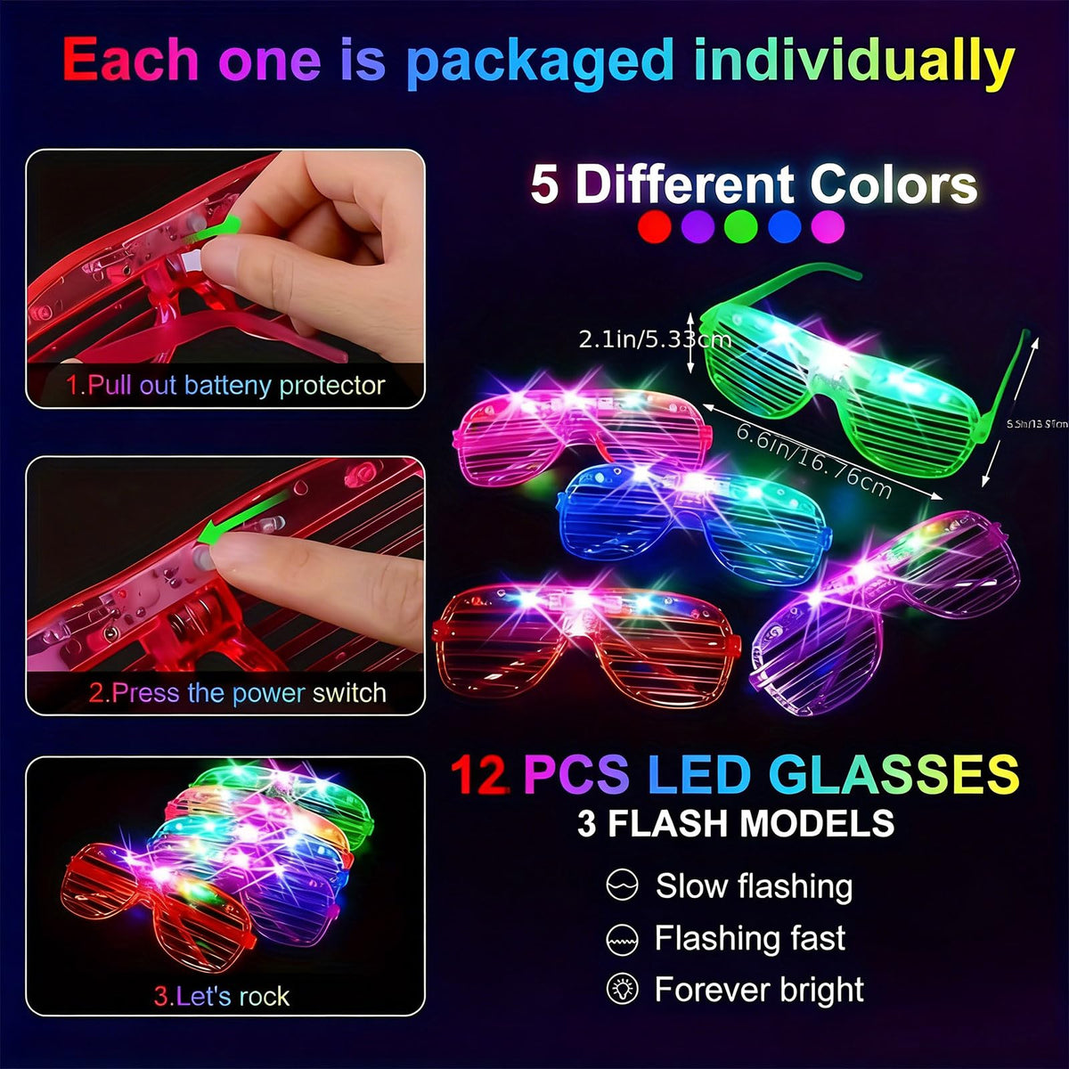 142 PCS Glow in the Dark Party Supplies 12 Foam Sticks 12PCS - AioAuiy Official Imagery - 6