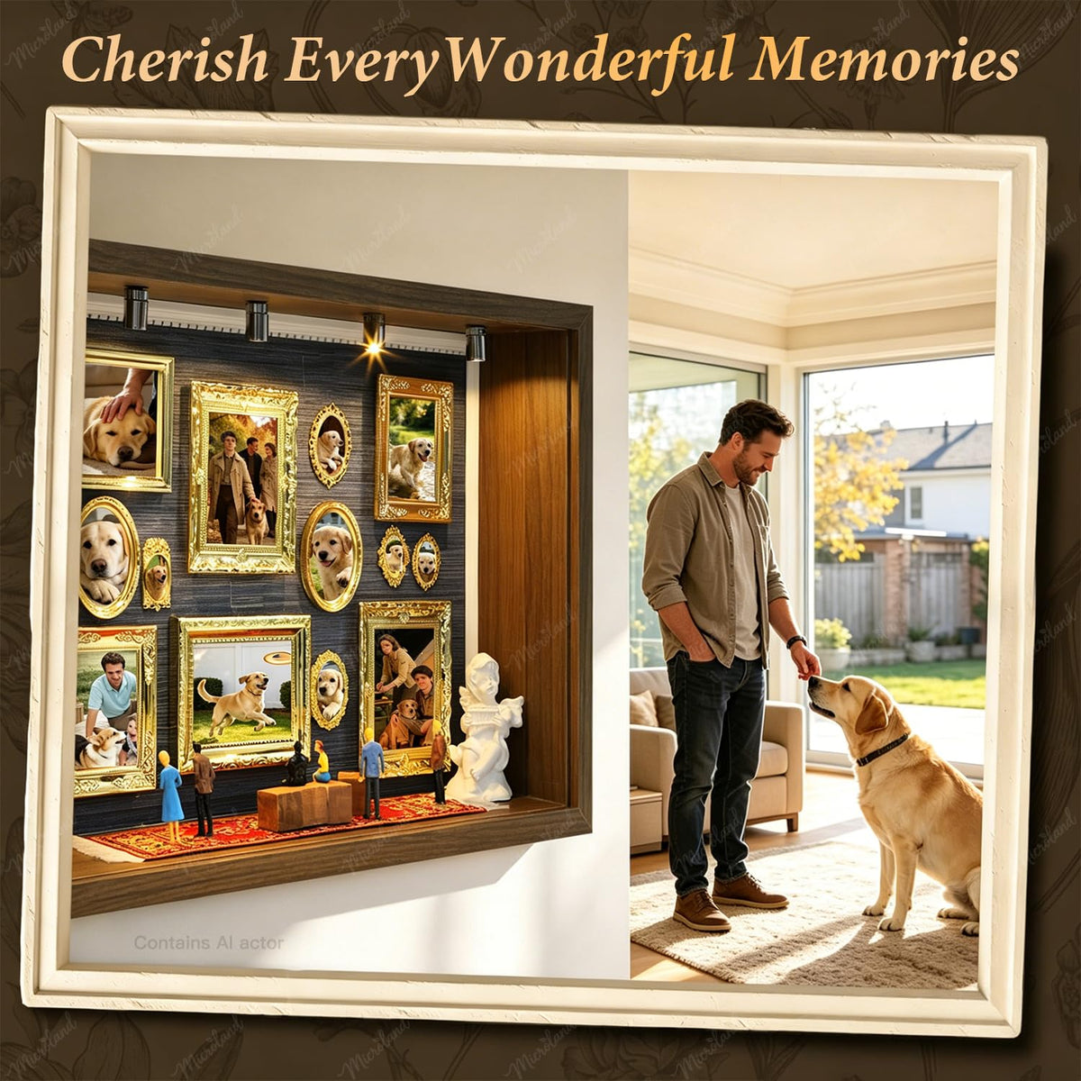 Memory Museum Kit Mini Picture Frame Shadow Box 9 13 3 3 - Microland Official Imagery - 5