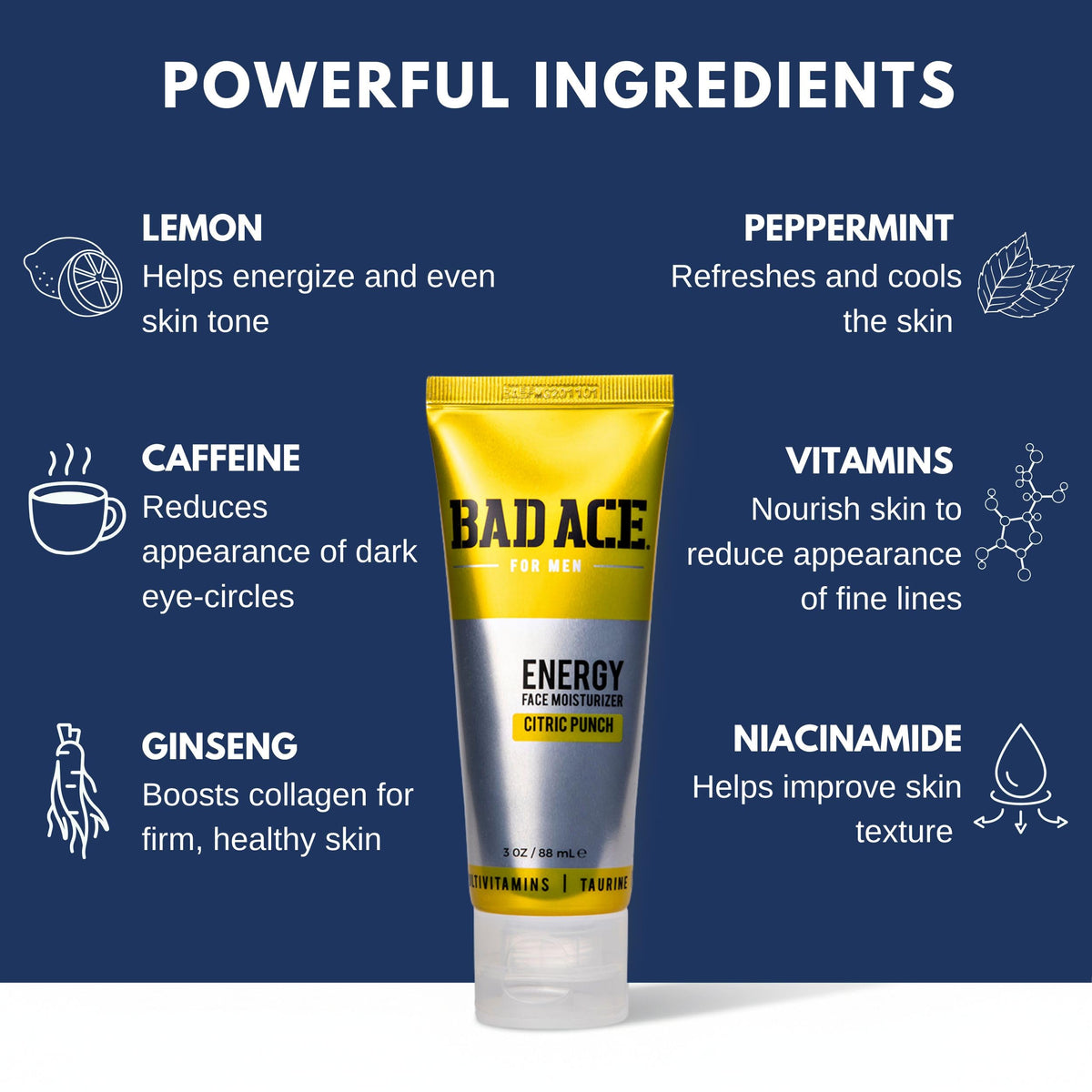 BAD ACE Energy Men s Facewash and Moisturizer Set - BAD ACE Official Imagery - 7