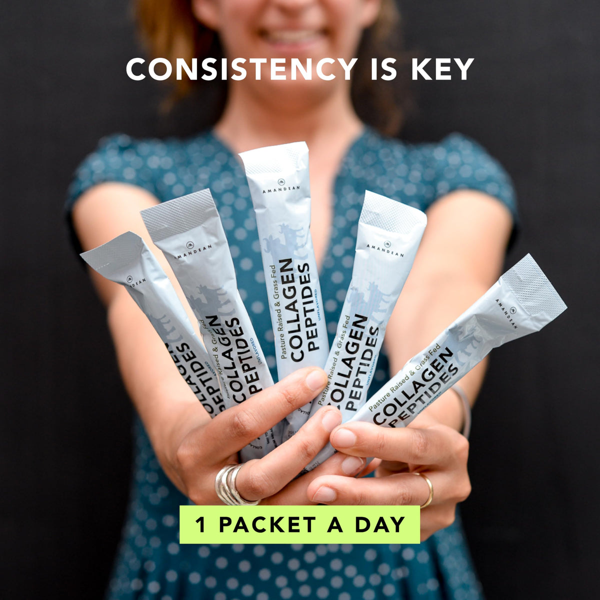 AMANDEAN Collagen Peptides Powder Packets Grass Fed 30 - AMANDEAN Official Imagery - 8