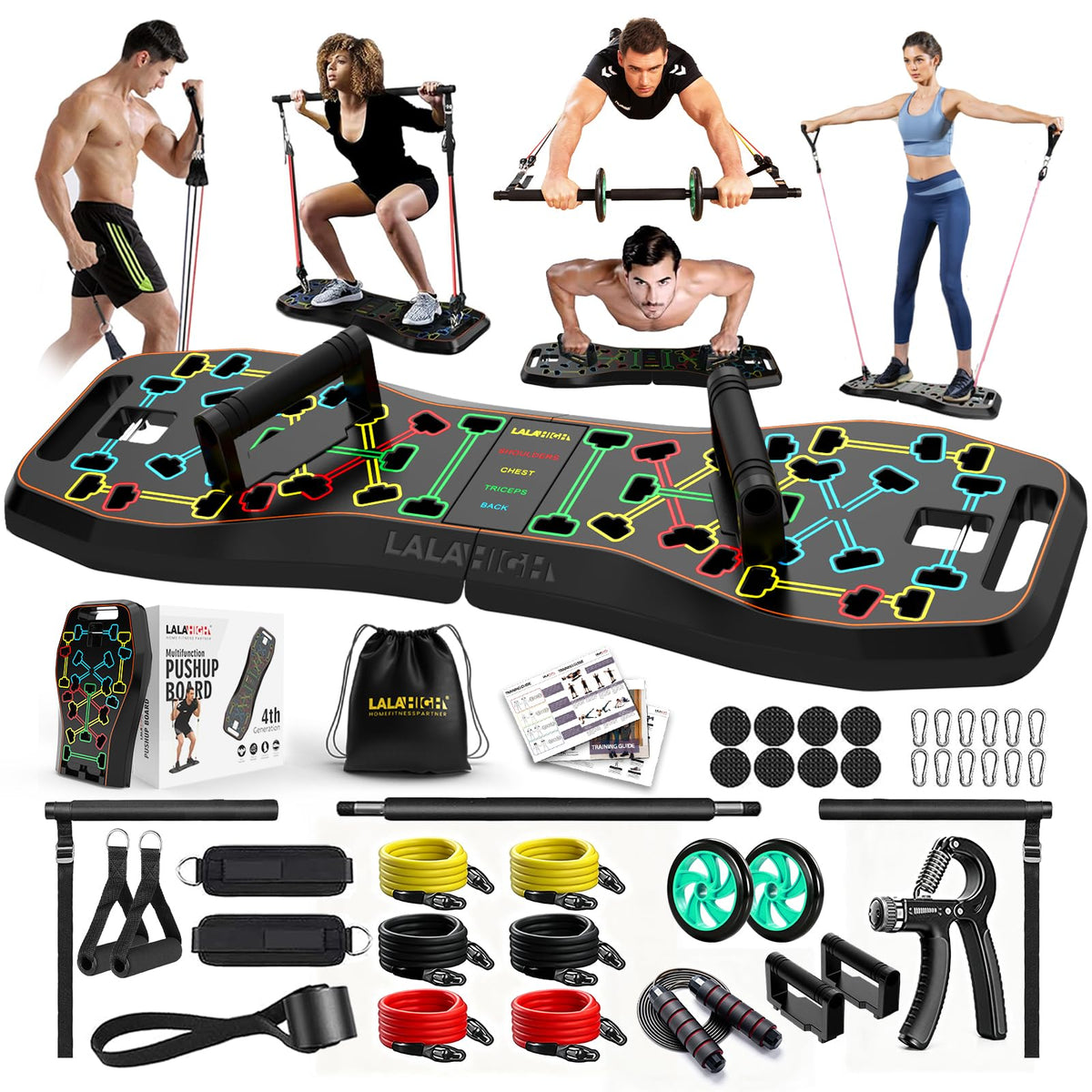 Upgraded Push Up Board 36 in 1 Home Gym Equipment with Ab - LALAHIGH Official Imagery - 2