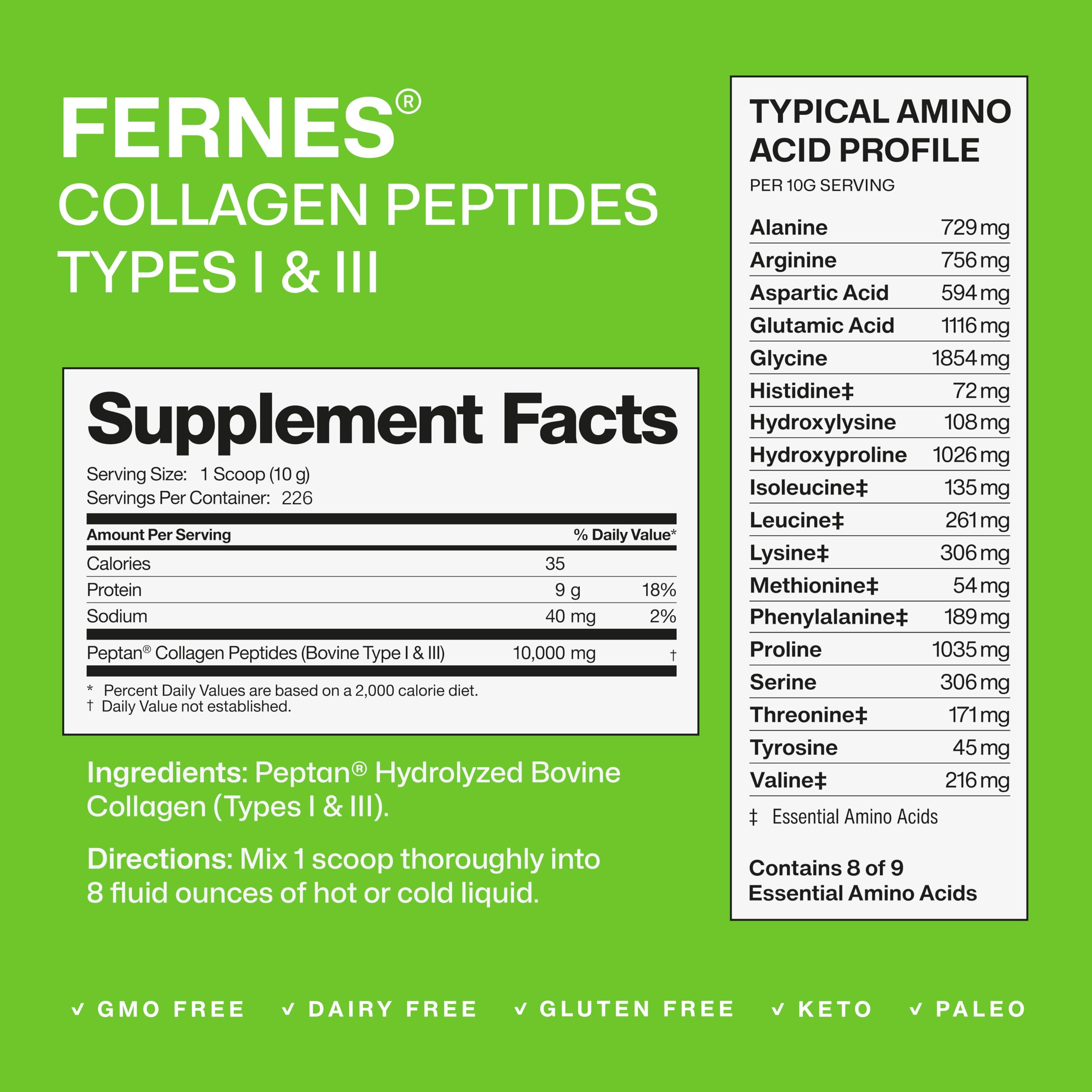Bulk Collagen Powder for Women Men 5 LB Flavorless - Fernes Official Imagery - 3