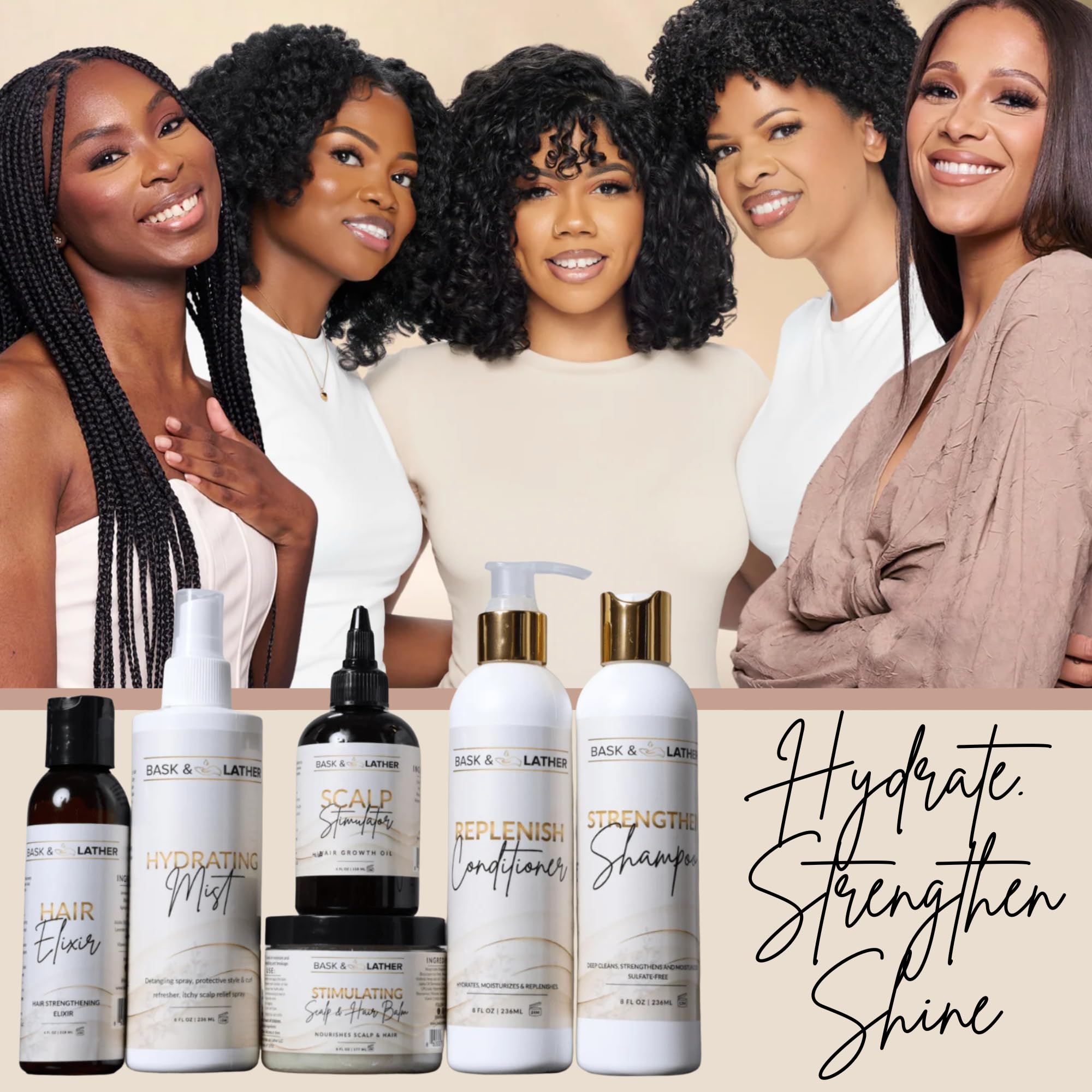 BASK & LATHER Strengthen Regrowing Hair - BASK & LATHER Official Product View 7