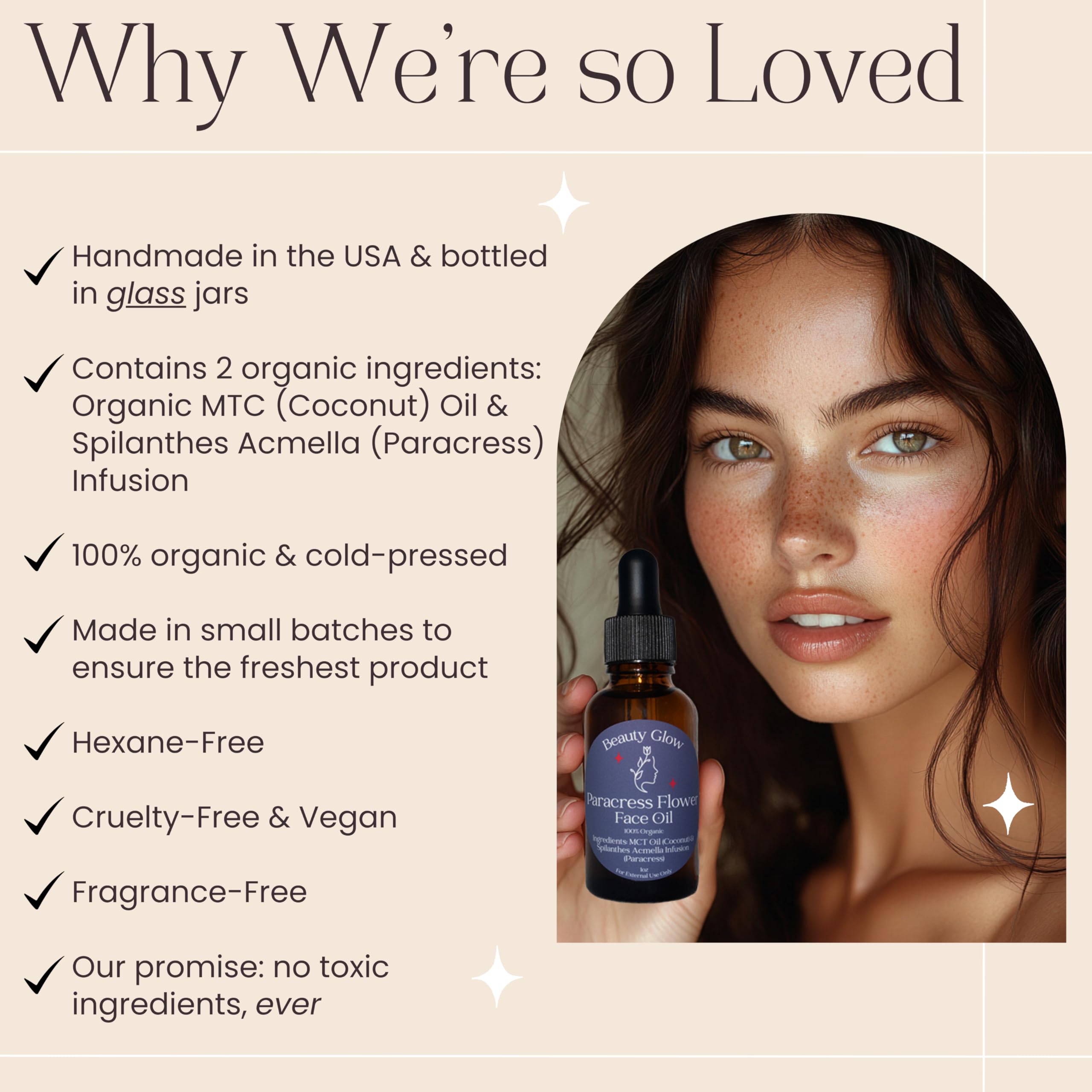 Beauty Glow 100% Organic Paracress Flower Spilanthes Facial Oil Serum for Face - Beauty Glow Official Product View 2