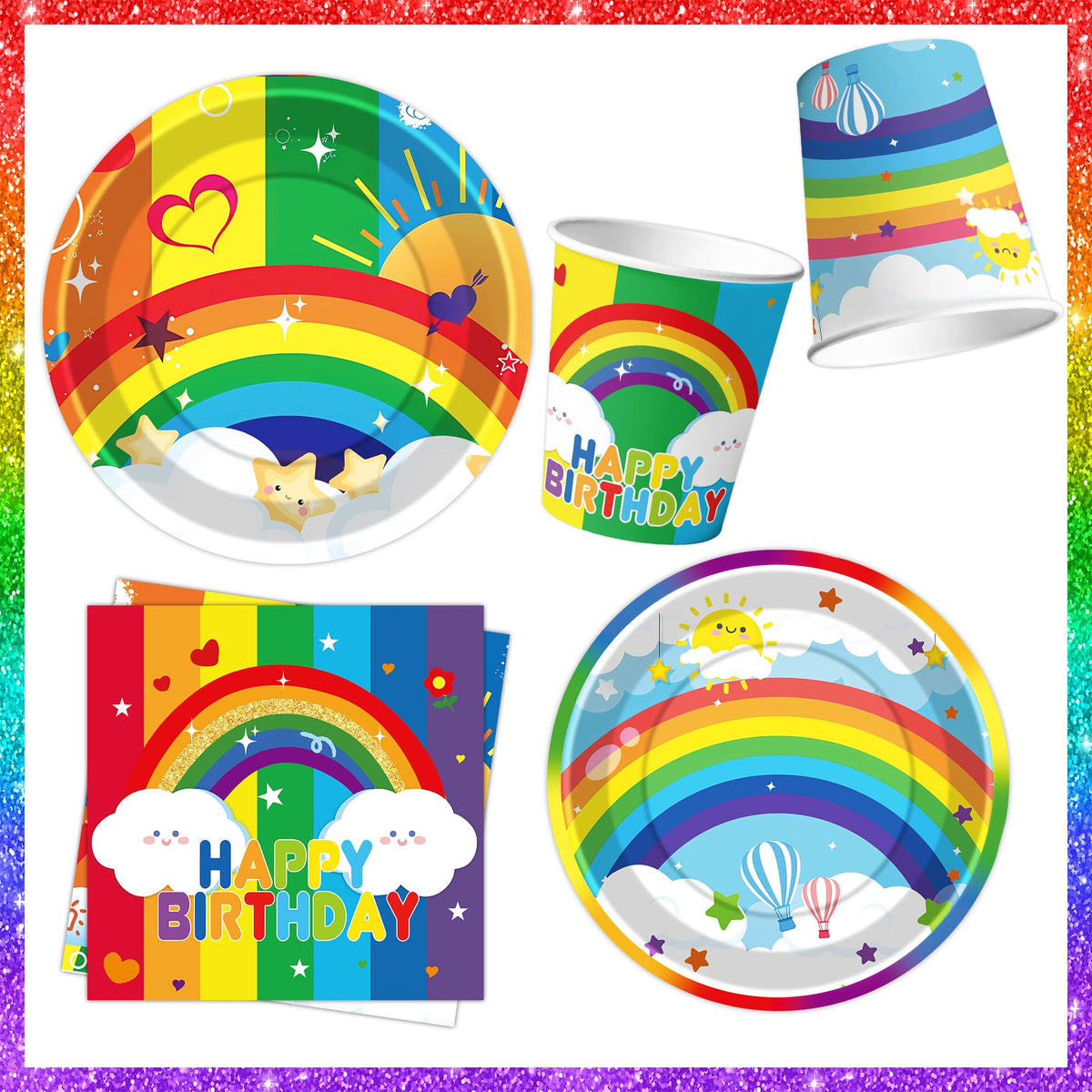 Rainbow Birthday Party Supplies Rainbow Theme Party - DMIGHT Official Imagery - 5