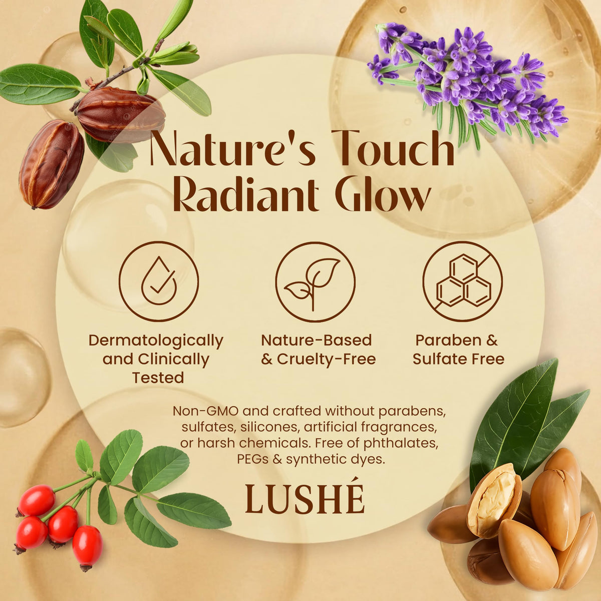 LUSH Botanical Face Oil Rosehip Jojoba Argan Face Oil with - LusheCare Official Imagery - 8