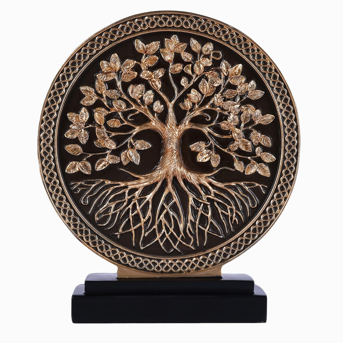Abstract Circular Tree of Life Decorative Sculpture Black - DOVDOV Official Imagery - 1