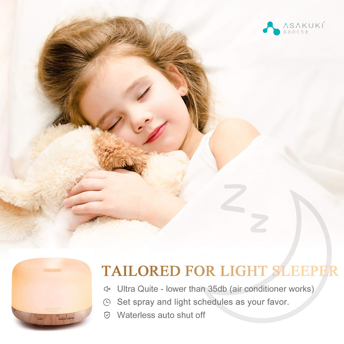 ASAKUKI Smart Wi Fi Essential Oil Diffuser 500ml App Control - ASAKUKI Official Imagery - 6