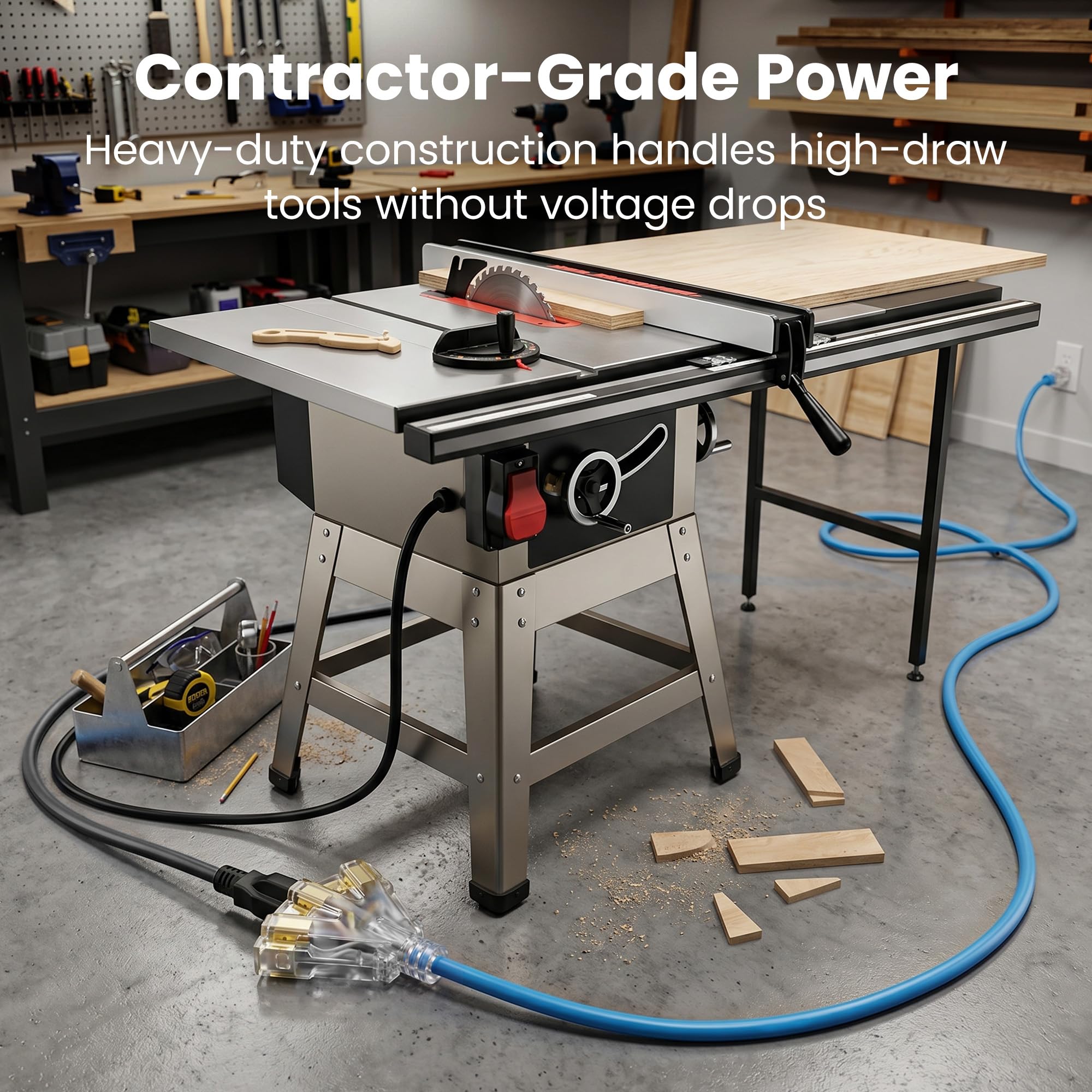 GEARit 100 ft Outdoor Extension Cord 10/3 Gauge SJEOW 10 AWG, Hea - GEARit Official Product View 5