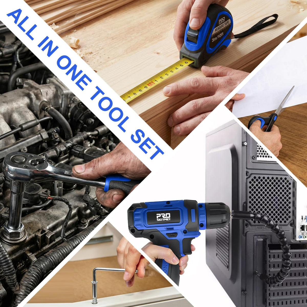 Prostormer 369 Piece Drill Tool Sets Combo Kit Blue - Prostormer Official Imagery - 8