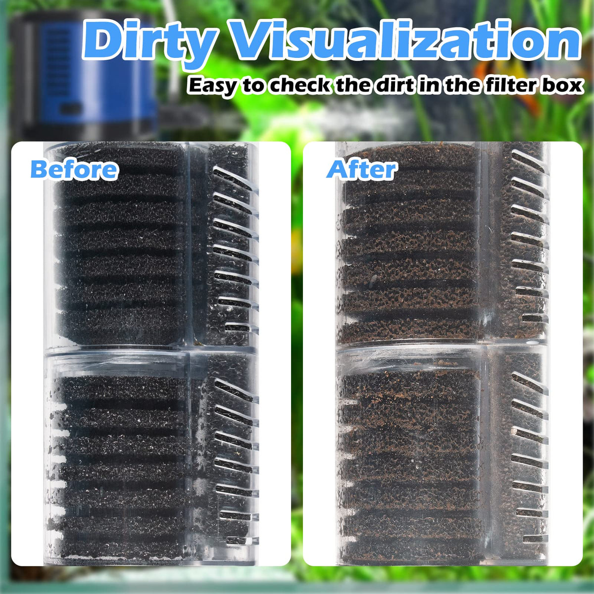 Fish Tank Filter Powerful 400GPH for 75 200 Gallon Large - TARARIUM Official Imagery - 6