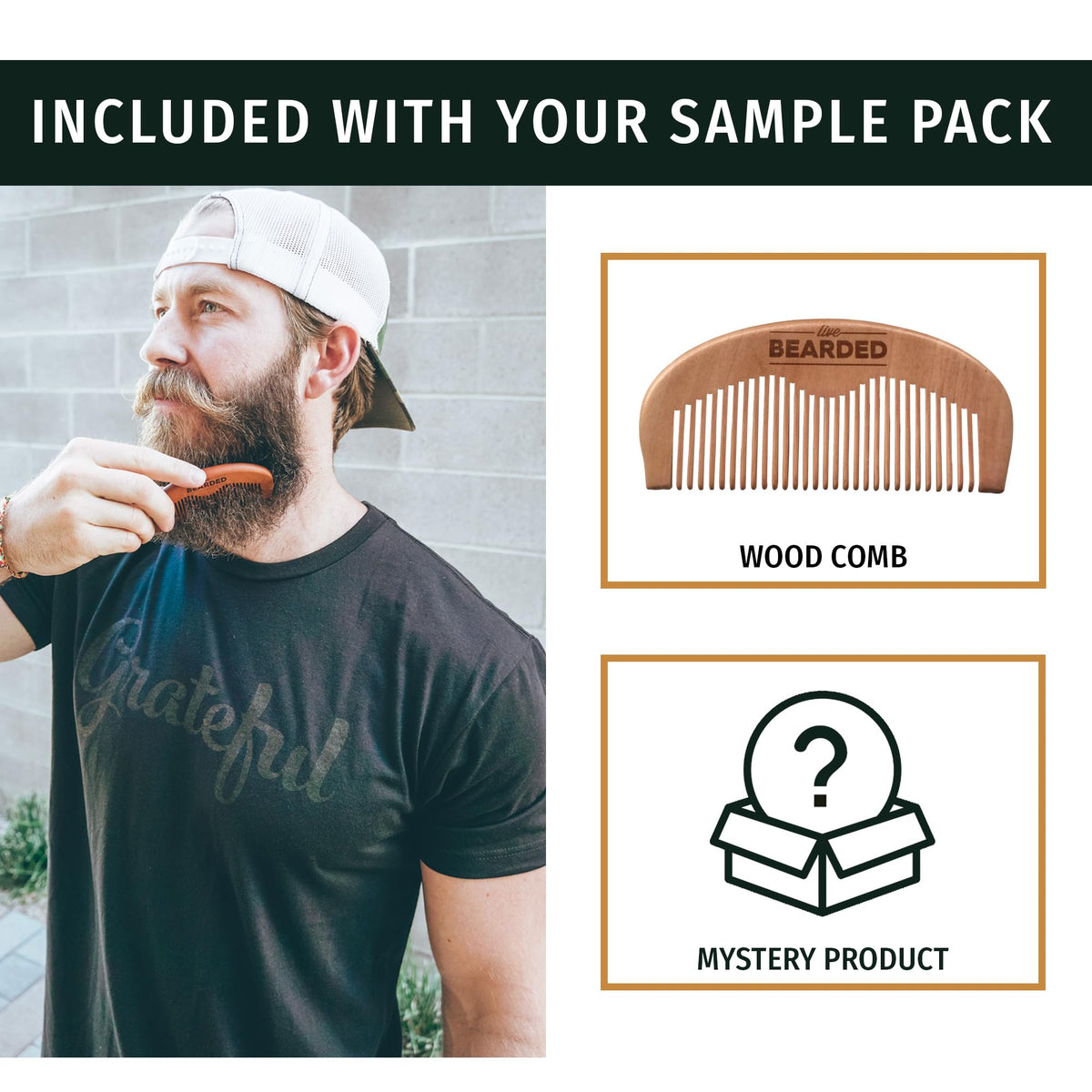 LIVE BEARDED Beard Oil and Butter Grooming Kit Sample Pack - Live Bearded Official Imagery - 4