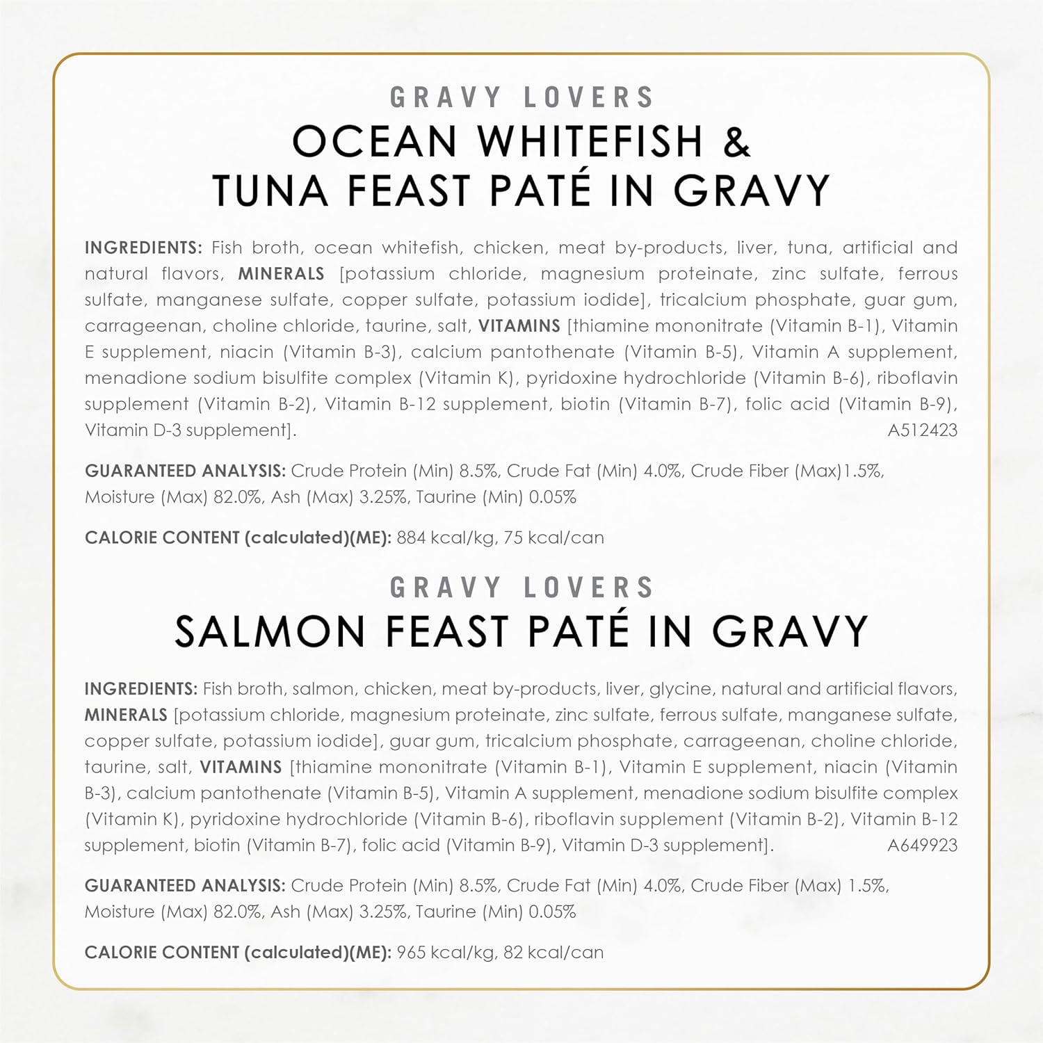 Fancy Feast Gravy Lovers variety pack of wet cat food with pate in gravy, featuring four 4.5 lb. boxes of flavorful feline nourishment