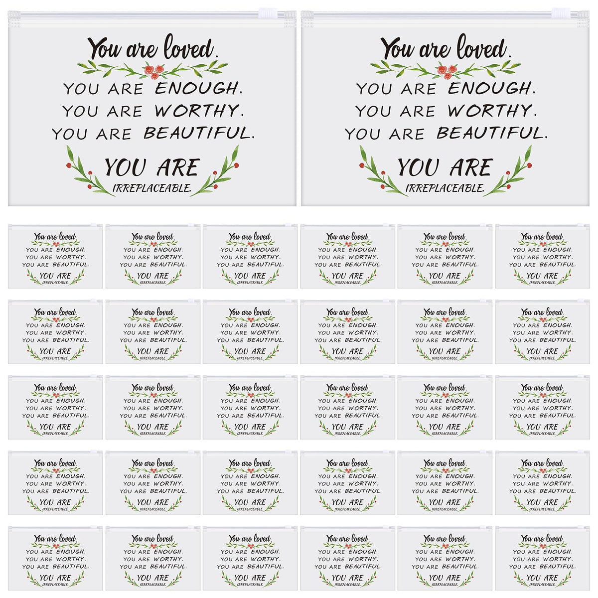150 Pcs Makeup Bags Inspirational Gifts Bulk for Women Fresh - Sweetude Official Imagery - 2