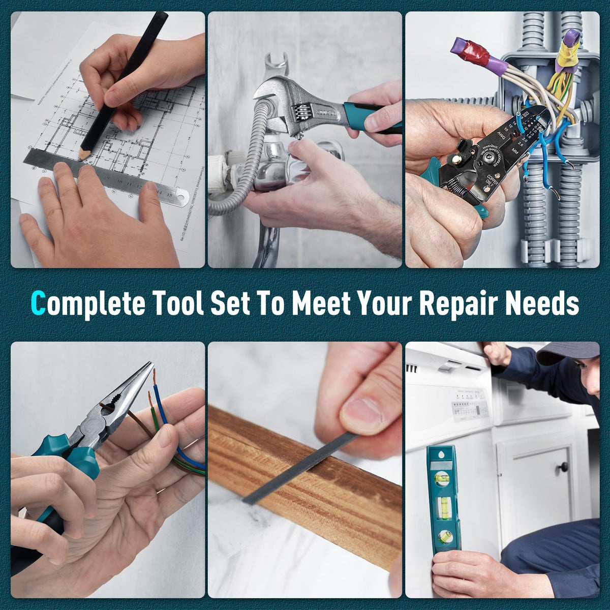Sundpey 379 Pcs Portable Complete Home and Auto Tool Kit - Sundpey Official Imagery - 8