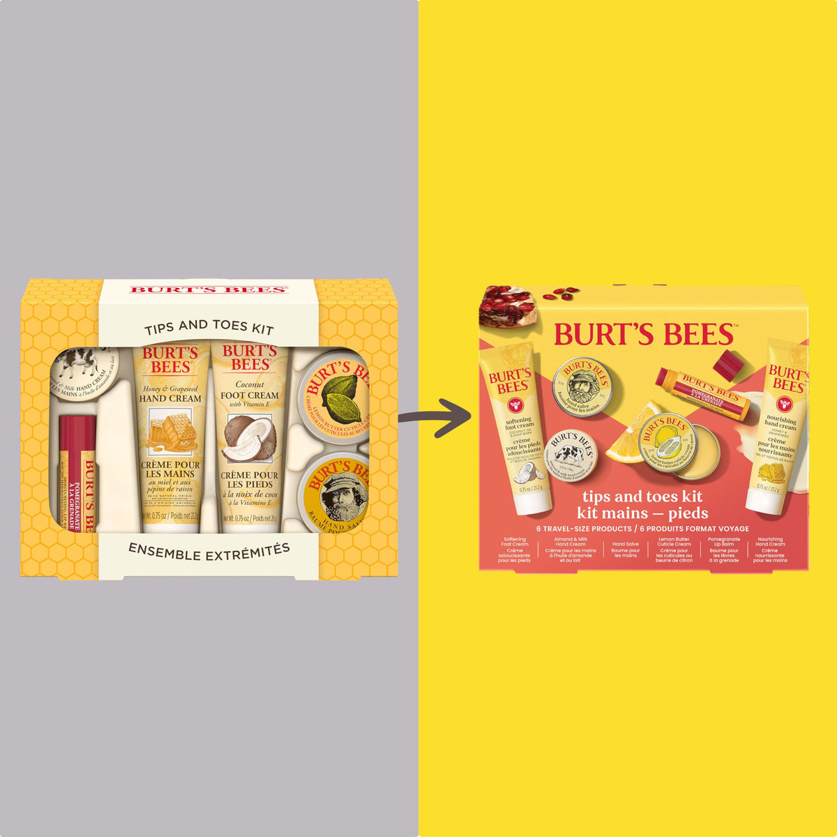 Burt s Bees Tips and Toes Kit Gift Set 6 Travel Size - Burt's Bees Official Imagery - 4