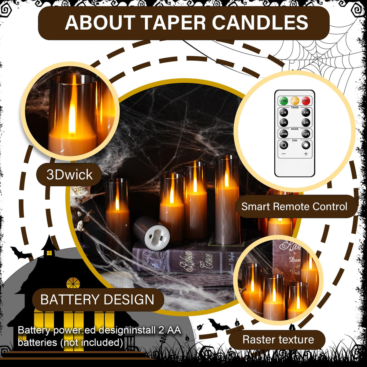 Flameless LED Candles Upgraded Realistic Flickering Flame - kakoya Official Imagery - 5