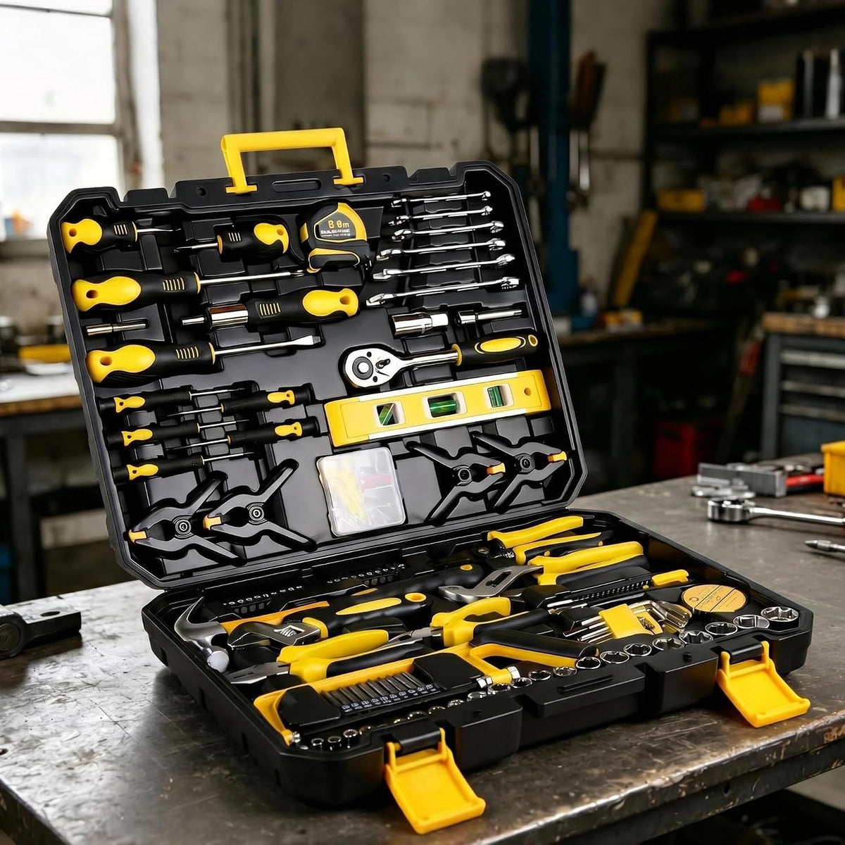 266 Piece Home Tool Set with Portable Storage Case Complete - Premium Selection Official Imagery - 4