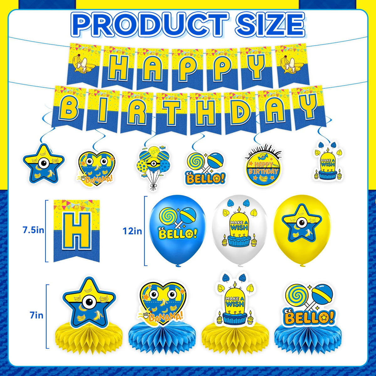 Cartoon Mini Jeans Birthday Party Decorations - KZXAXHIU Official Imagery - 5