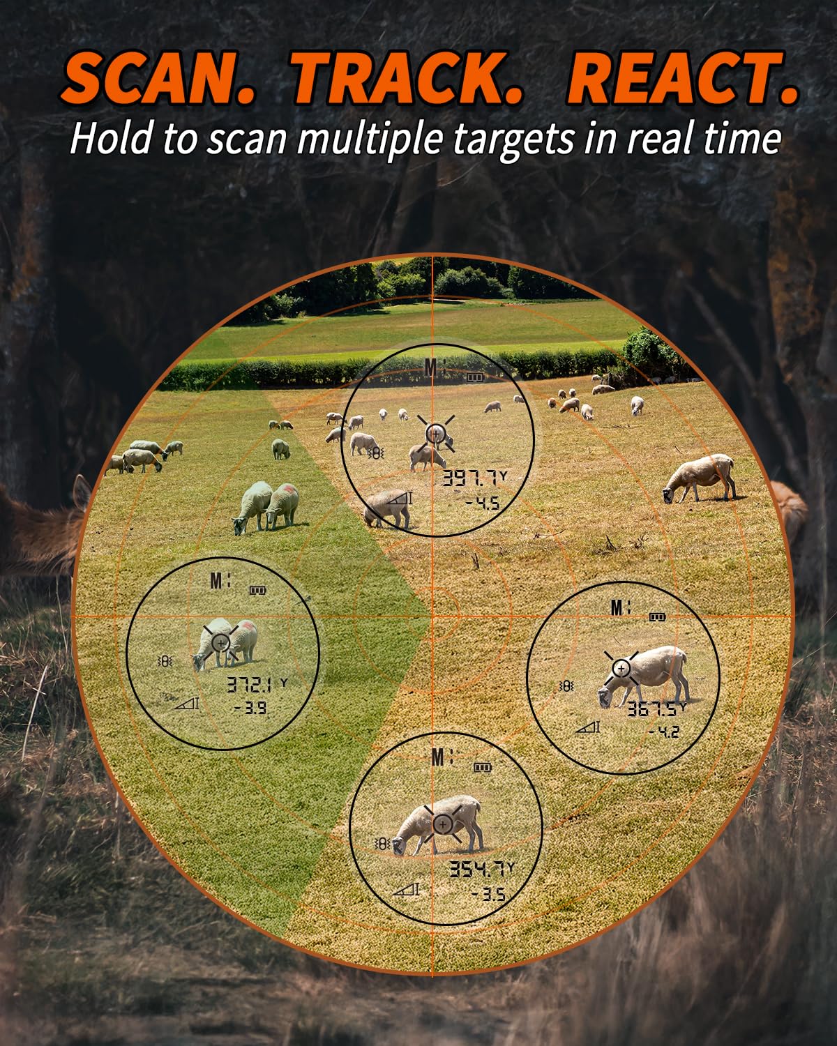 WOSPORTS Hunting Rangefinder 1200 1500 Yards Bow Hunting - WOSPORTS Official Imagery - 5