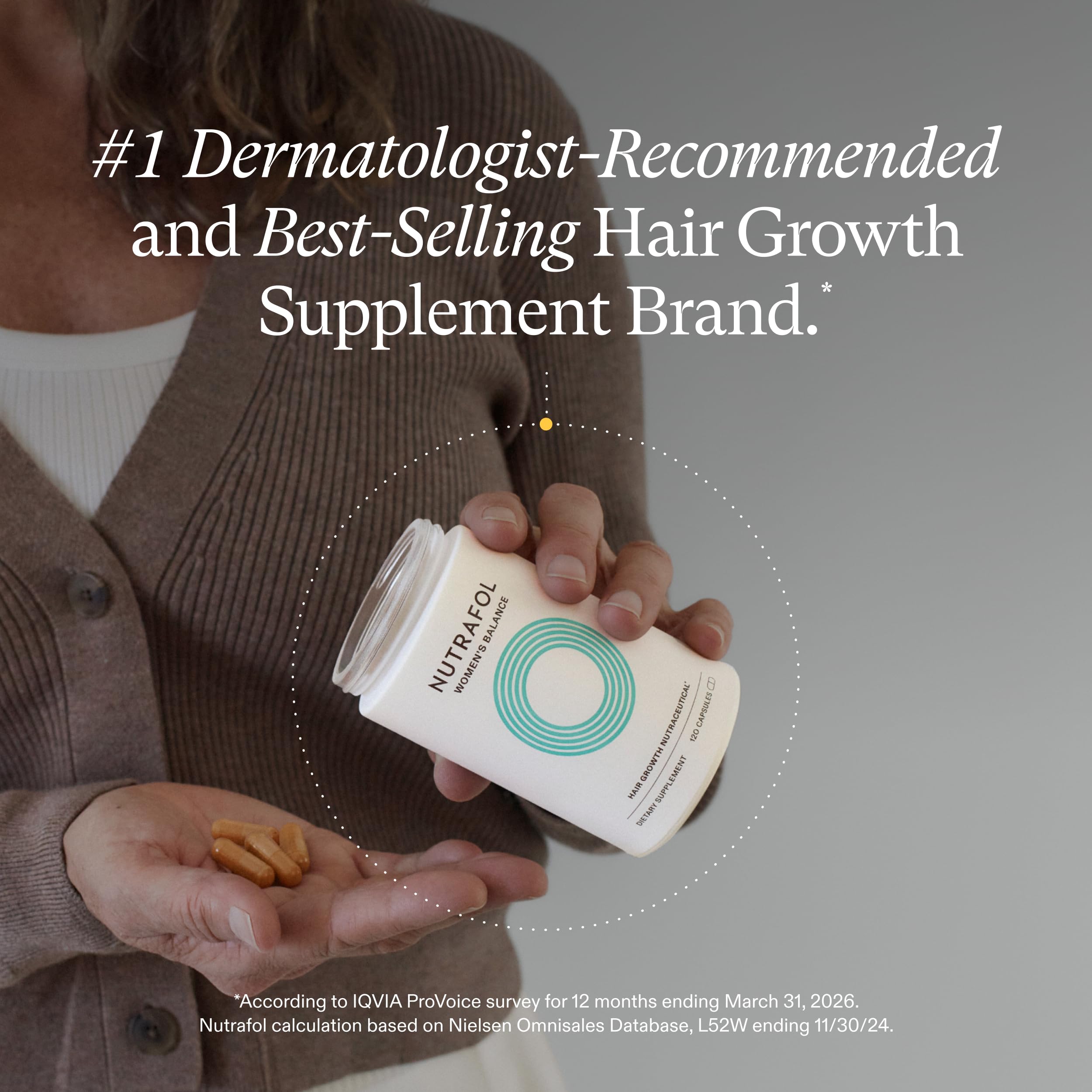 Nutrafol Women's Balance Hair Growth Supplements, Age 45+, - Generic