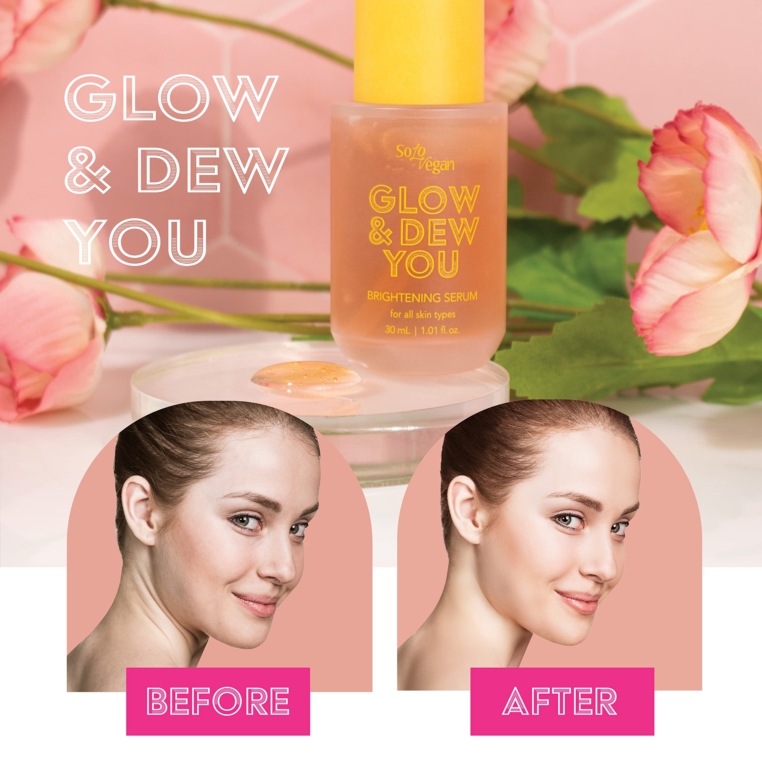 SoloVegan Glow & Dew You Brightening Serum, Korean Skincare, Hydrating, - SoloVegan Official Product View 6