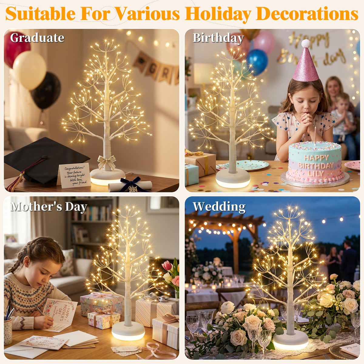Small Christmas Tree with 136 Lights 1 64 FT Rechargeable - PEIDUO Official Imagery - 5