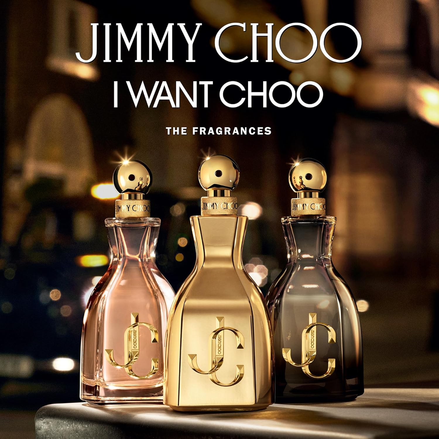 Jimmy Choo I Want Choo Eau de Parfum bottle for women, featuring floral gourmand fragrance with a sleek, elegant design.