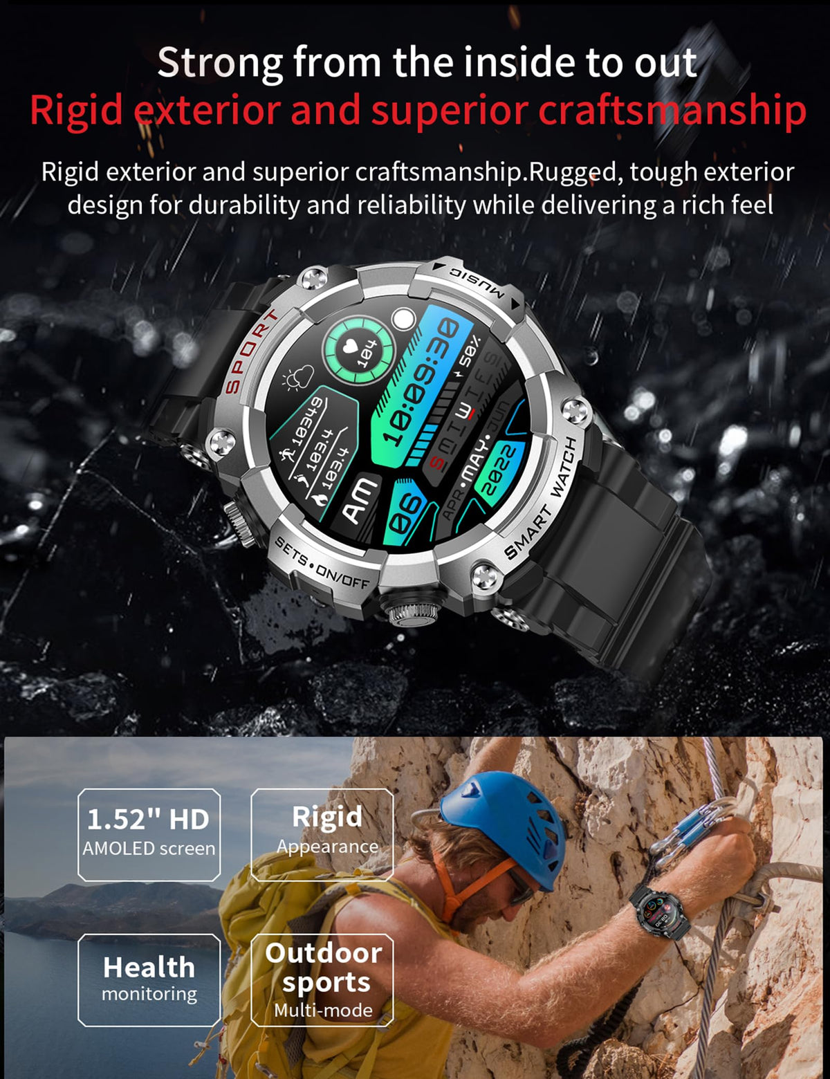 Smart Watch with Earbuds for Men Smart Watches for Android - ATEVIX Official Imagery - 6
