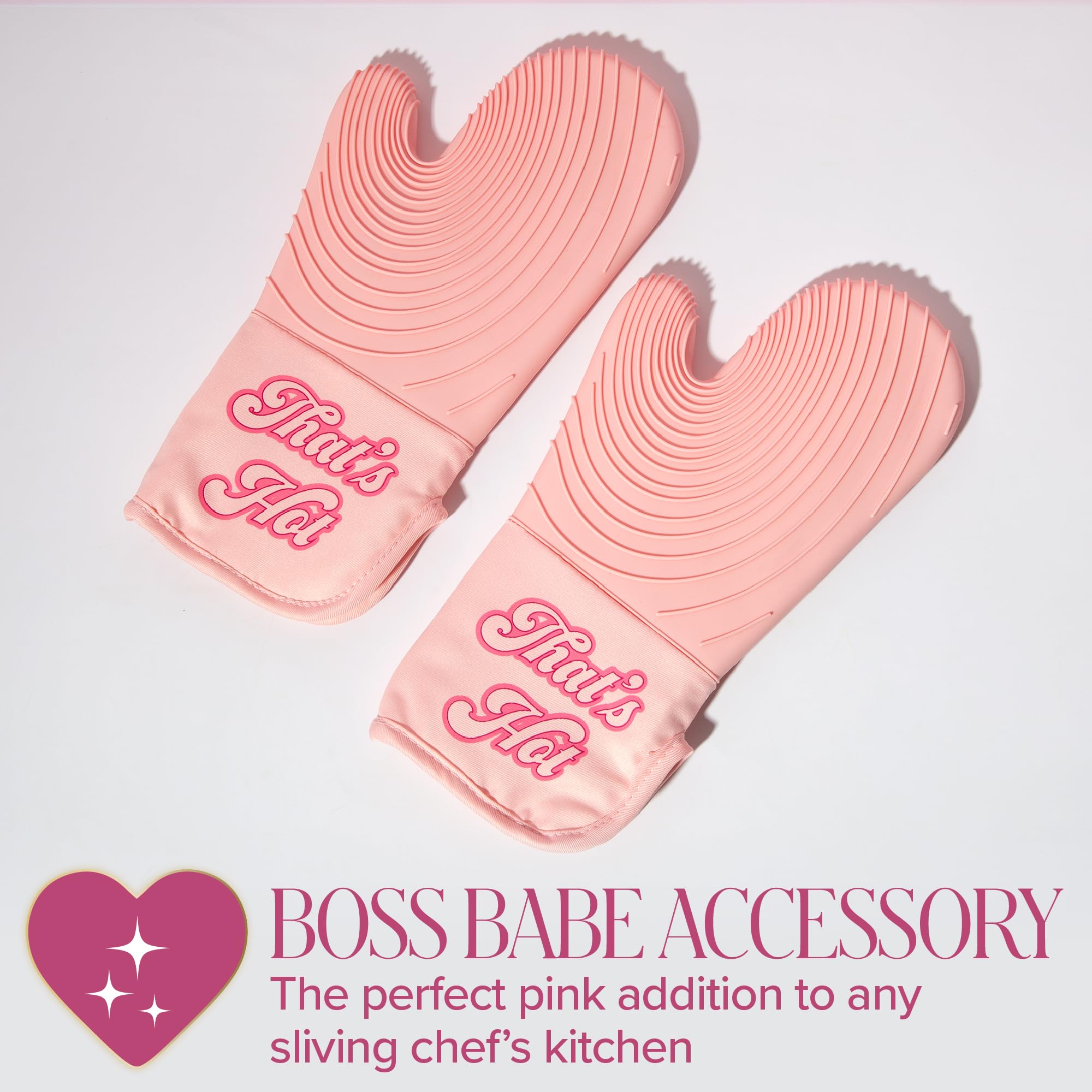 Paris Hilton Oven Mitt Set with Iconic That's HOT Design, Heat Resista - View 7