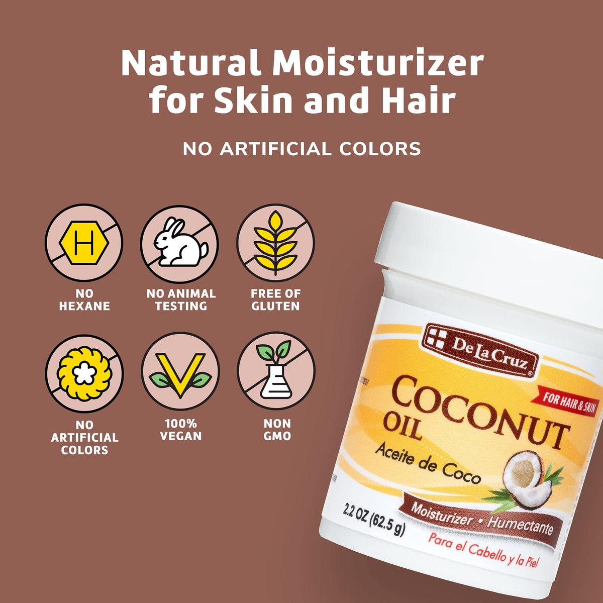 De La Cruz Expeller Pressed Coconut Oil for Skin Hair 2 2 FL - De La Cruz Official Product Imagery - 7