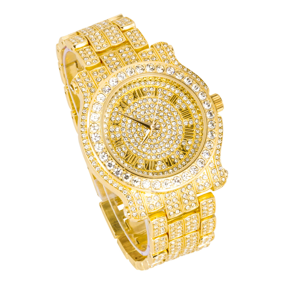 Techno Pave Men s 45mm Iced Out Roman Dial Watch Bracelet - Techno Pave Official Imagery - 3