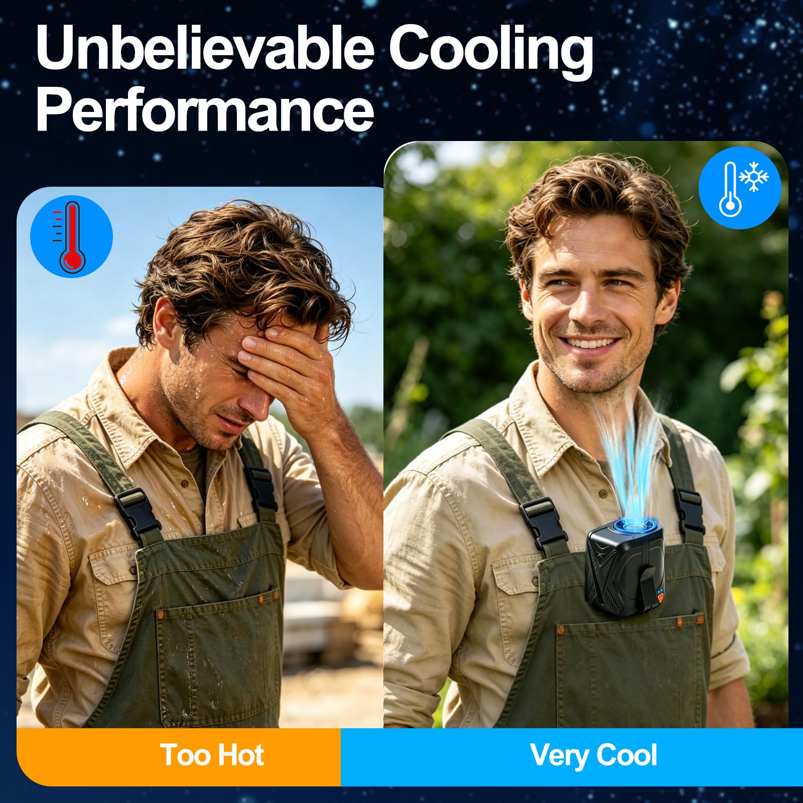 Linhutrunk 2026 AI Portable Fan Rechargeable, 6-Speed Turbo Waist - Linhutrunk Official Product View 4