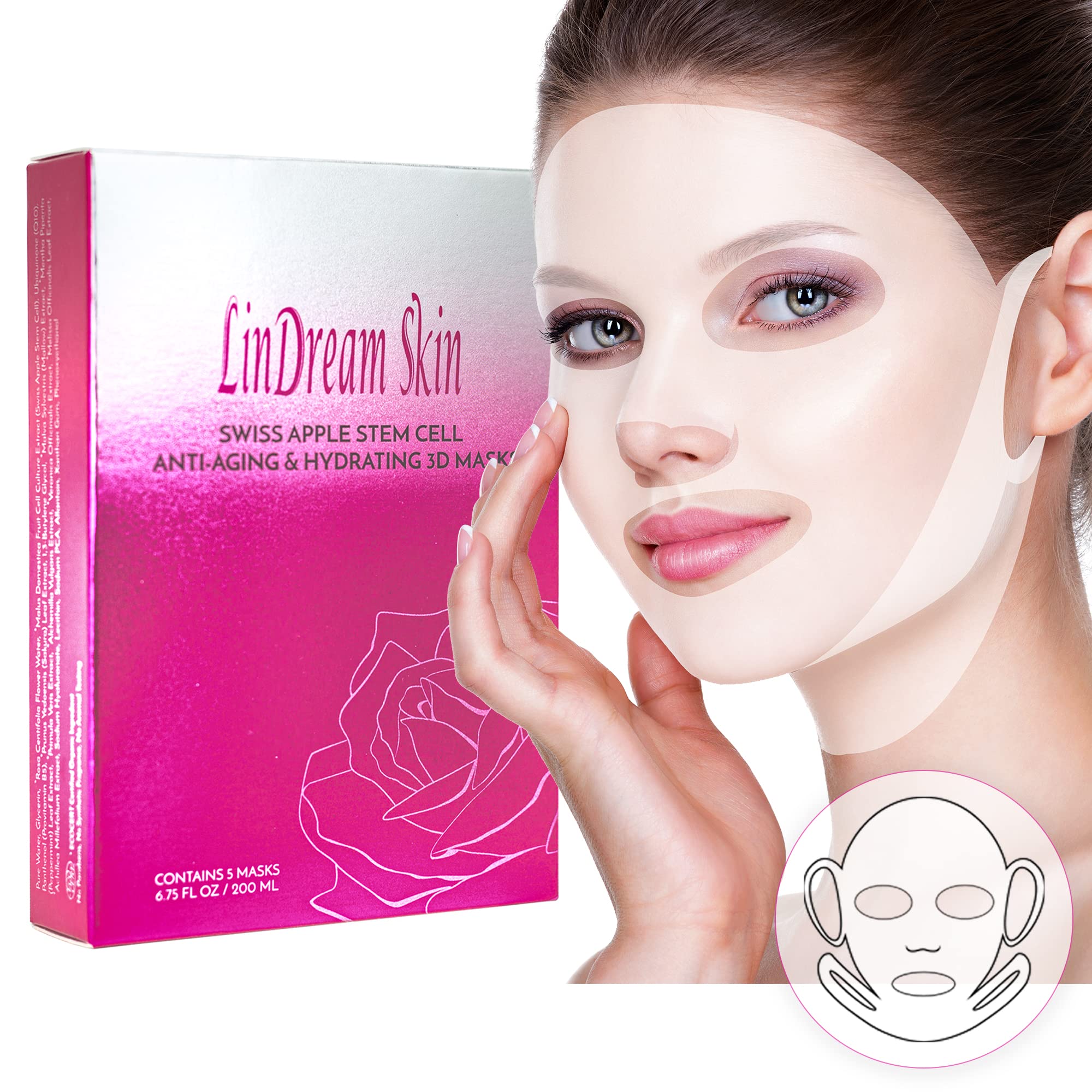 Sheet Masks for Face Chin Neck All in One - LINDREAM SKIN