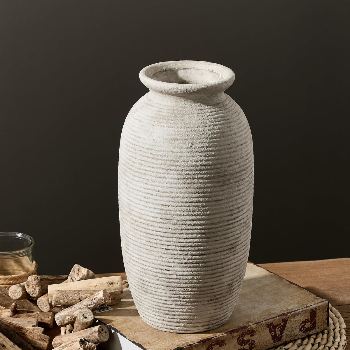 Ceramic Flower Vase 12 5 Large Vases Home Decor Rustic - ooit Official Imagery - 4