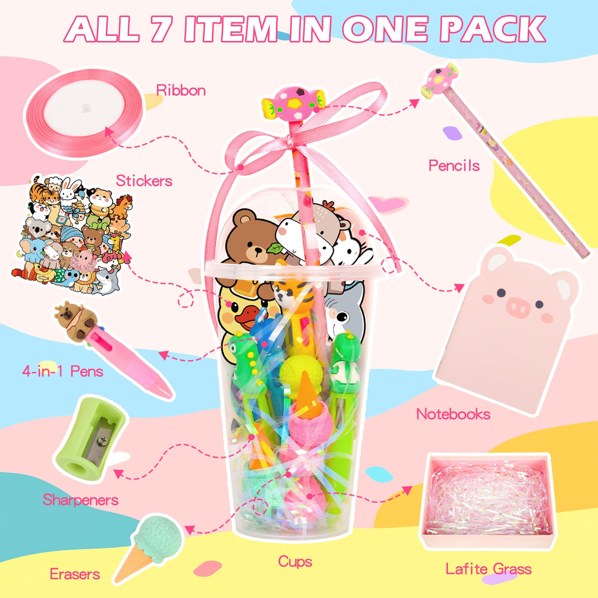 LiYiQ 24 Set 247 Piece Stationery Set for Student Rewards - LiYiQ Official Imagery - 4