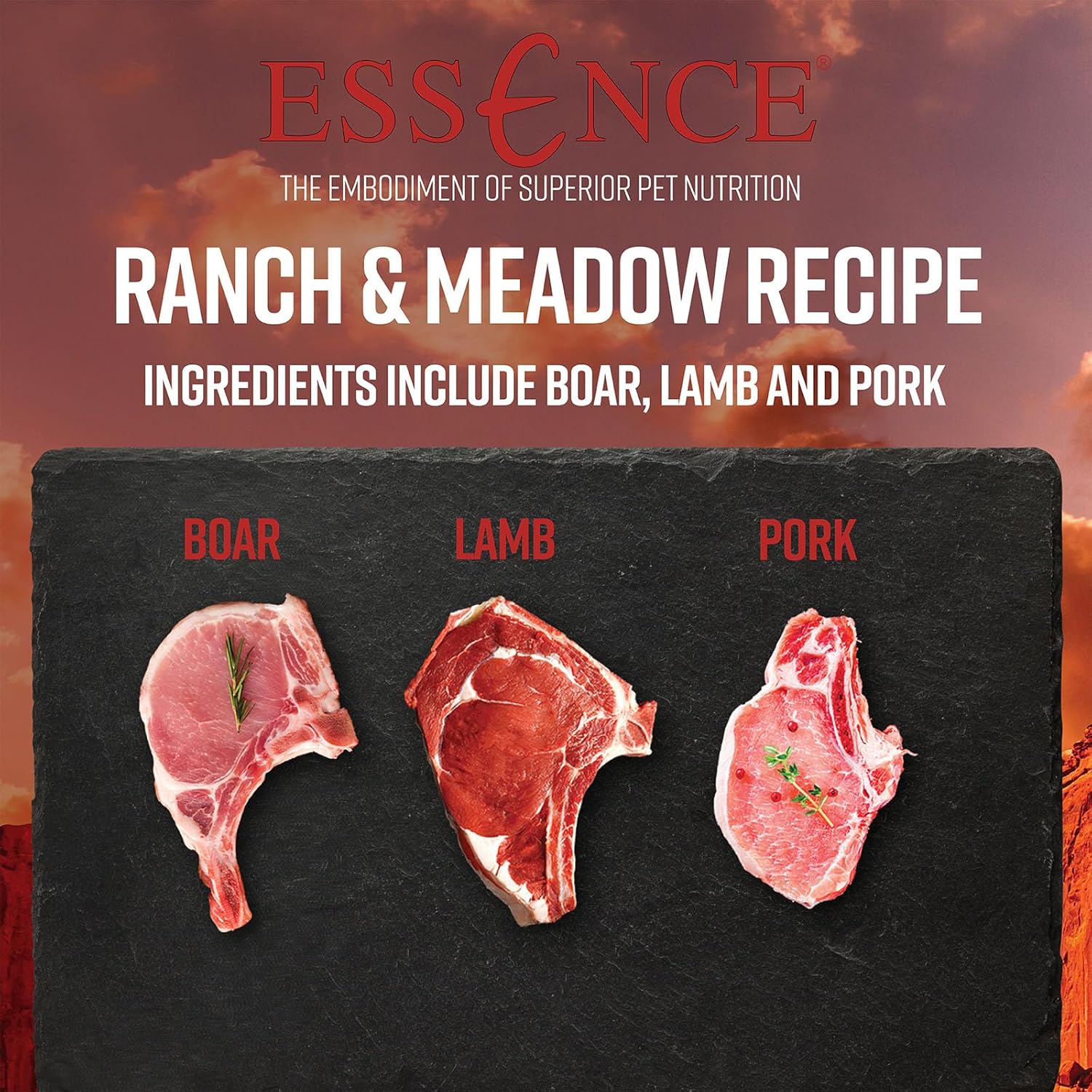 Essence Ranch & Meadow Cat Recipe bag featuring natural ingredients and a farm-inspired design for healthy feline nutrition