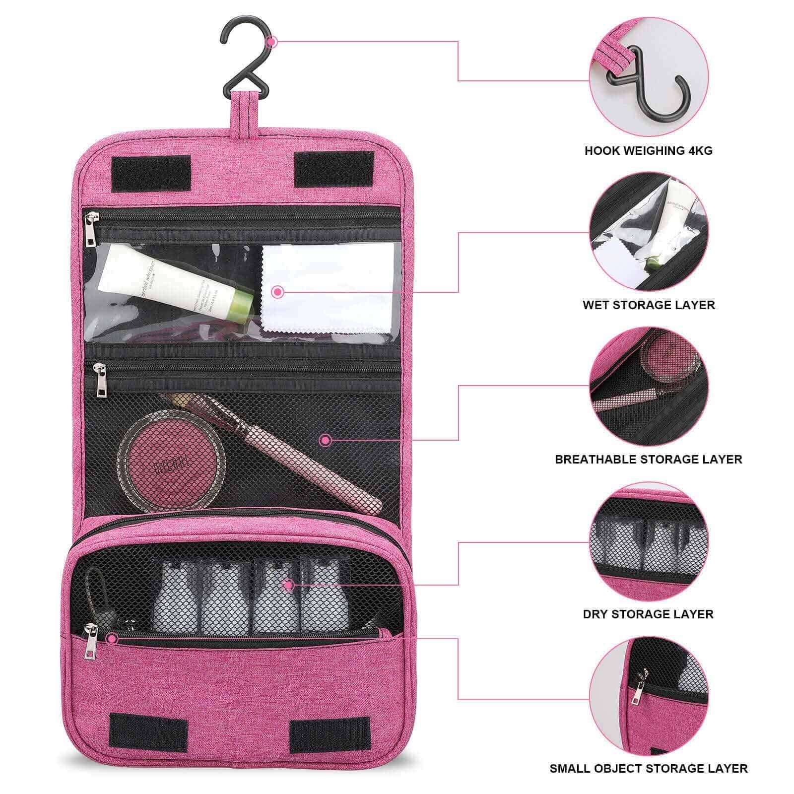 FodPand Husky Dog Hanging Toiletry Bag Waterproof Bathroom Toiletry Bag Compartments Multifunctional Makeup Bag Makeup And Toiletries Organizer Travel Toiletries Bags