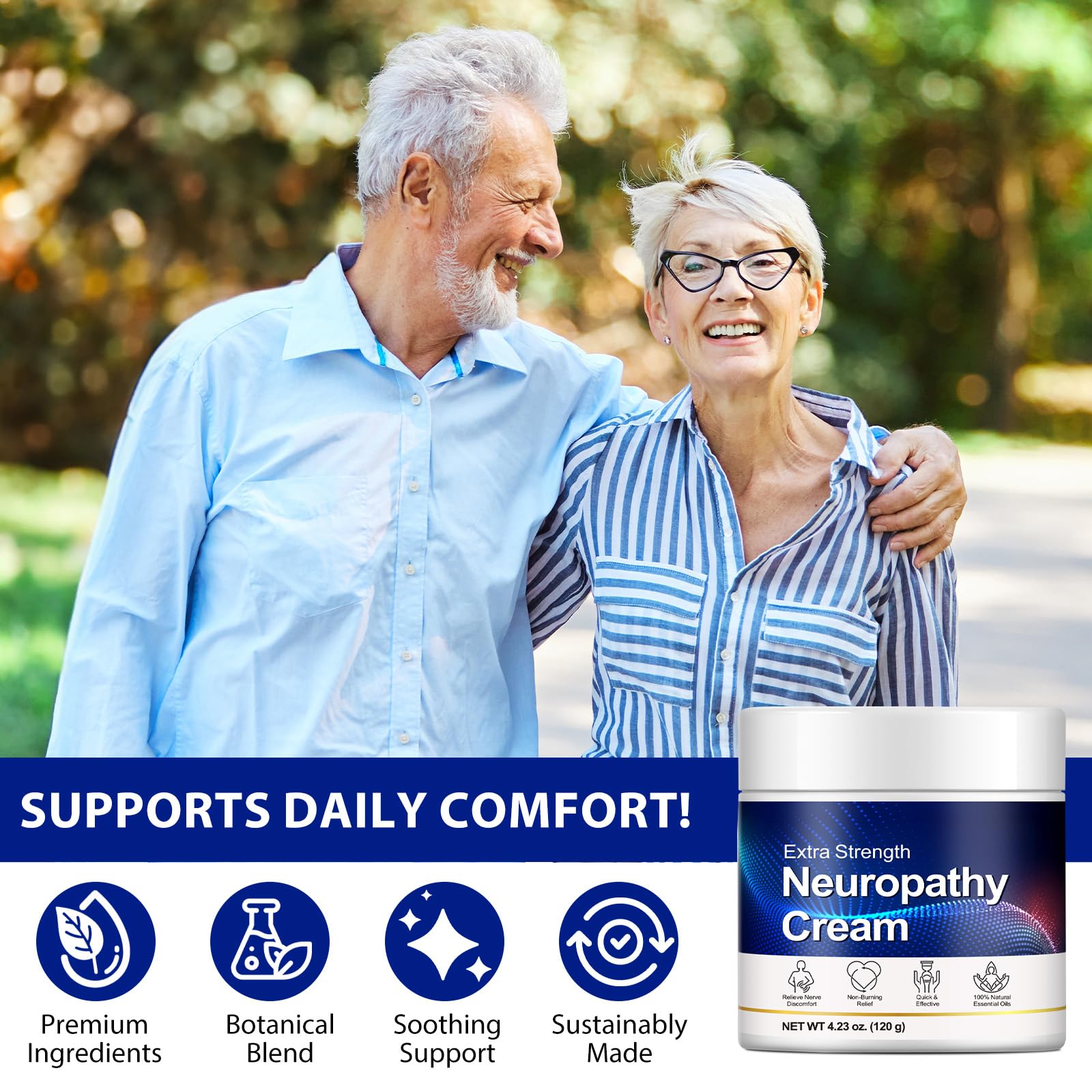 QYQIZWIA Neuropathy Relief Cream – Feet, Legs & Joints 4.23 oz