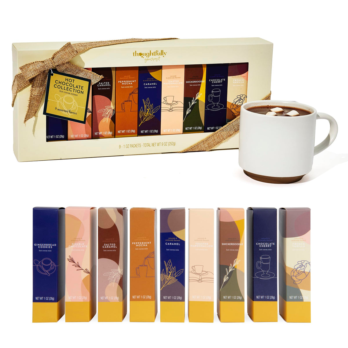 Hot Chocolate Gift Set Gourmet Cocoa Mix Collection Gift Box - Thoughtfully Official Imagery - 2