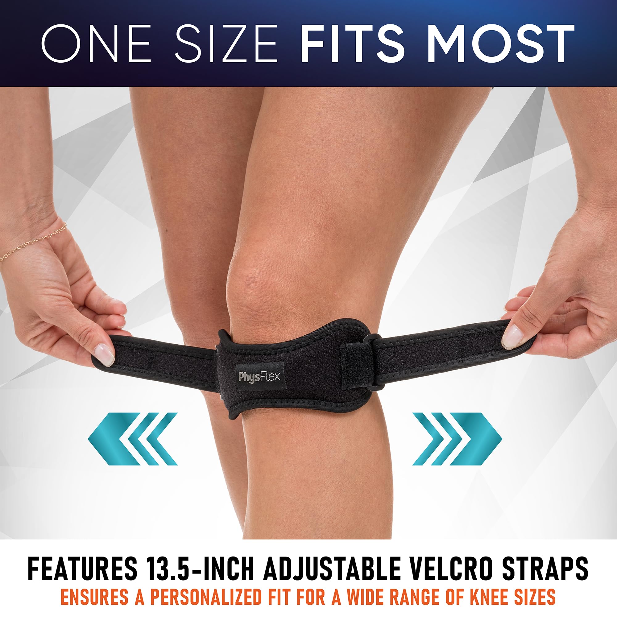 2 Pack Patellar Tendon Support Strap, Knee Brace, Knee Support, Pain Relief