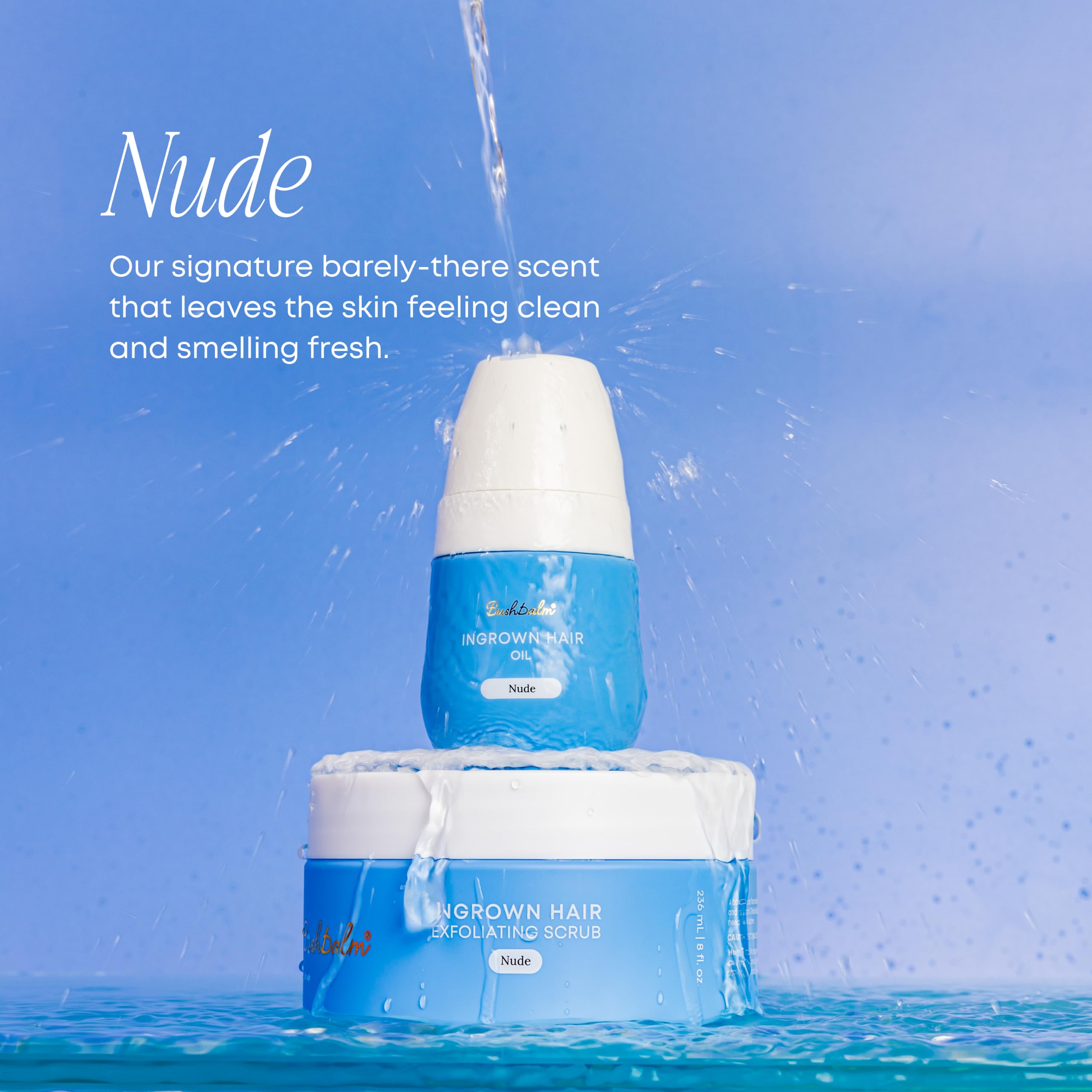 Bushbalm Ingrown Hair Exfoliating Body Scrub - Nude, 236ml