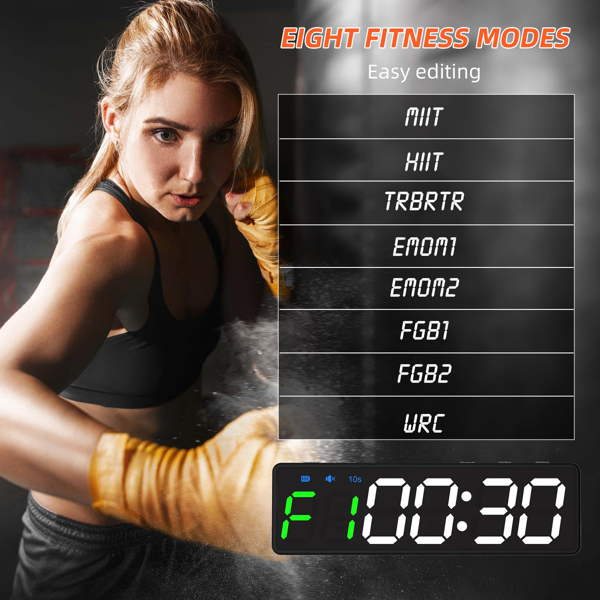 Mini Portable Gym Timer Clock Large LED Digital Display - BXF SPORTS Official Imagery - 6