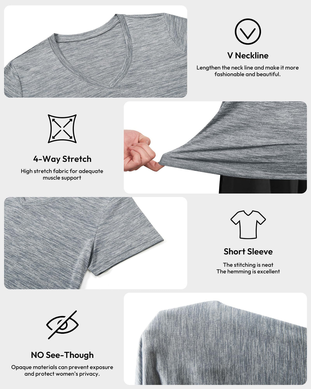 BALENNZ Workout Shirts for Women Moisture Wicking Quick Dry - BALENNZ Official Imagery - 5