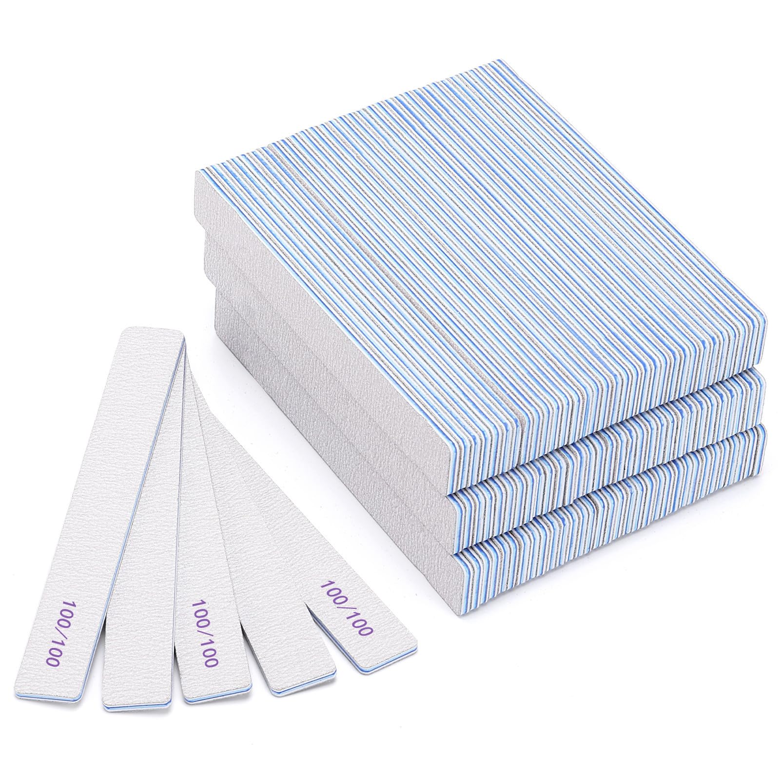 BTYMS 25 Pieces Rectangle Nail Files 100/100 Grit, Reusable Nail - BTYMS Official Product View 8