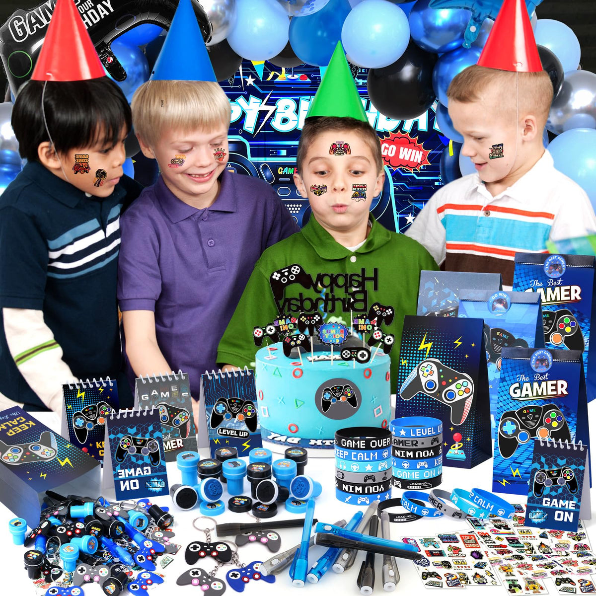 84Pcs Video Game Party Favors Birthday Supplies Kids Boys - Mishopy Official Imagery - 3
