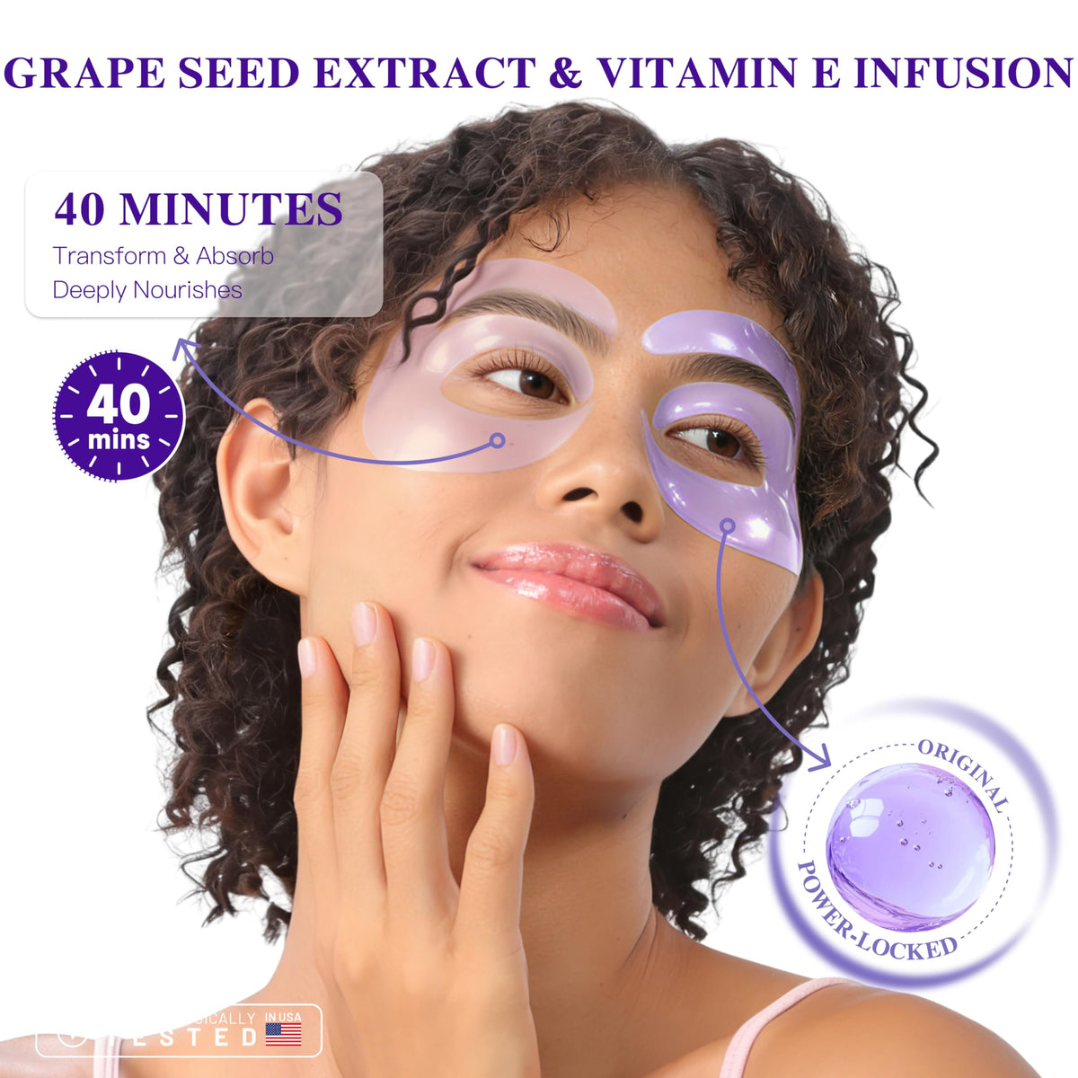 Under Eye Patches with Grape Seed Extract Eye Patches for - ICIKOL Official Imagery - 4