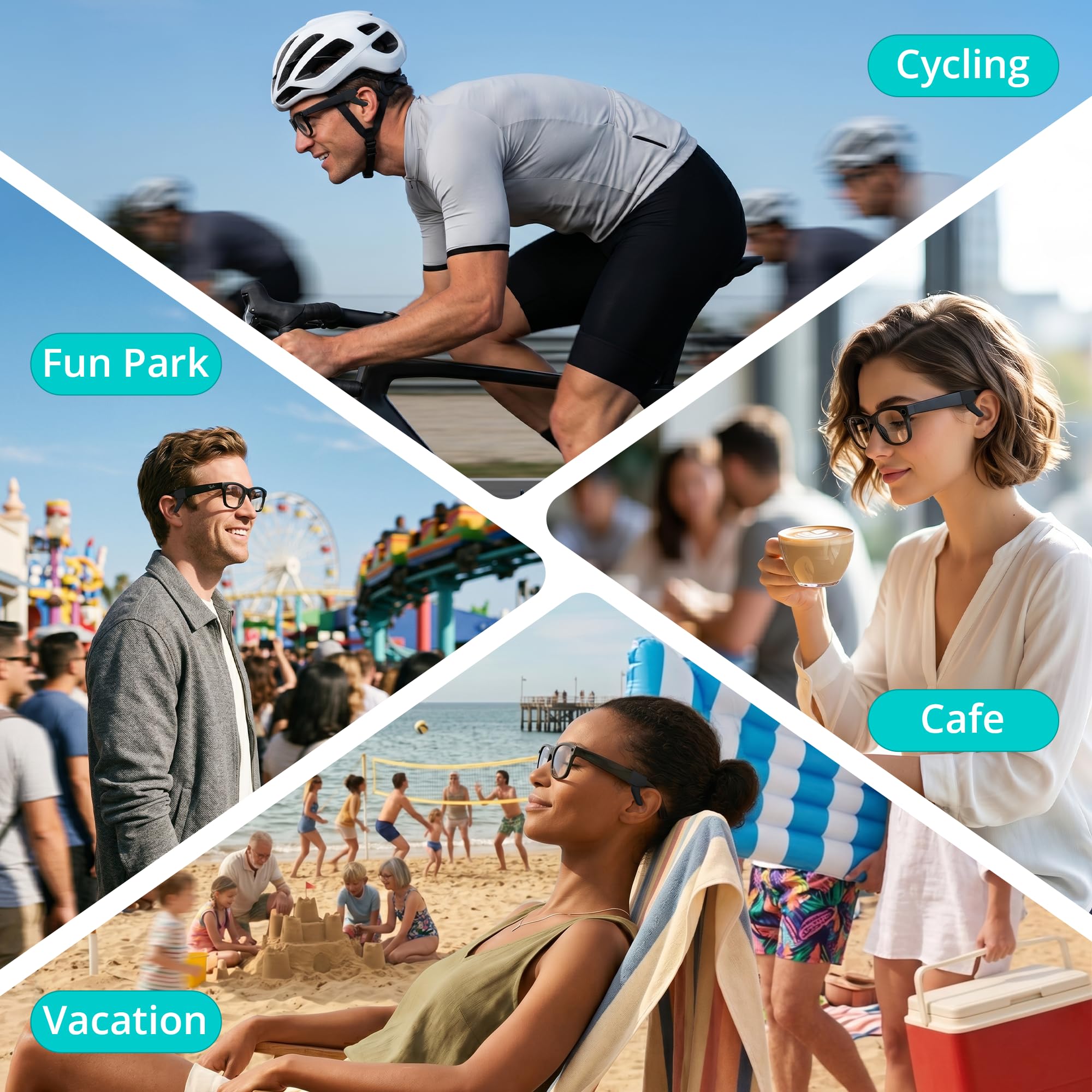 HIBLOKS Voice Privacy Ear Tips for Ray-Ban Meta Smart Glasses Acc by HIBLOKS - Angle View 5